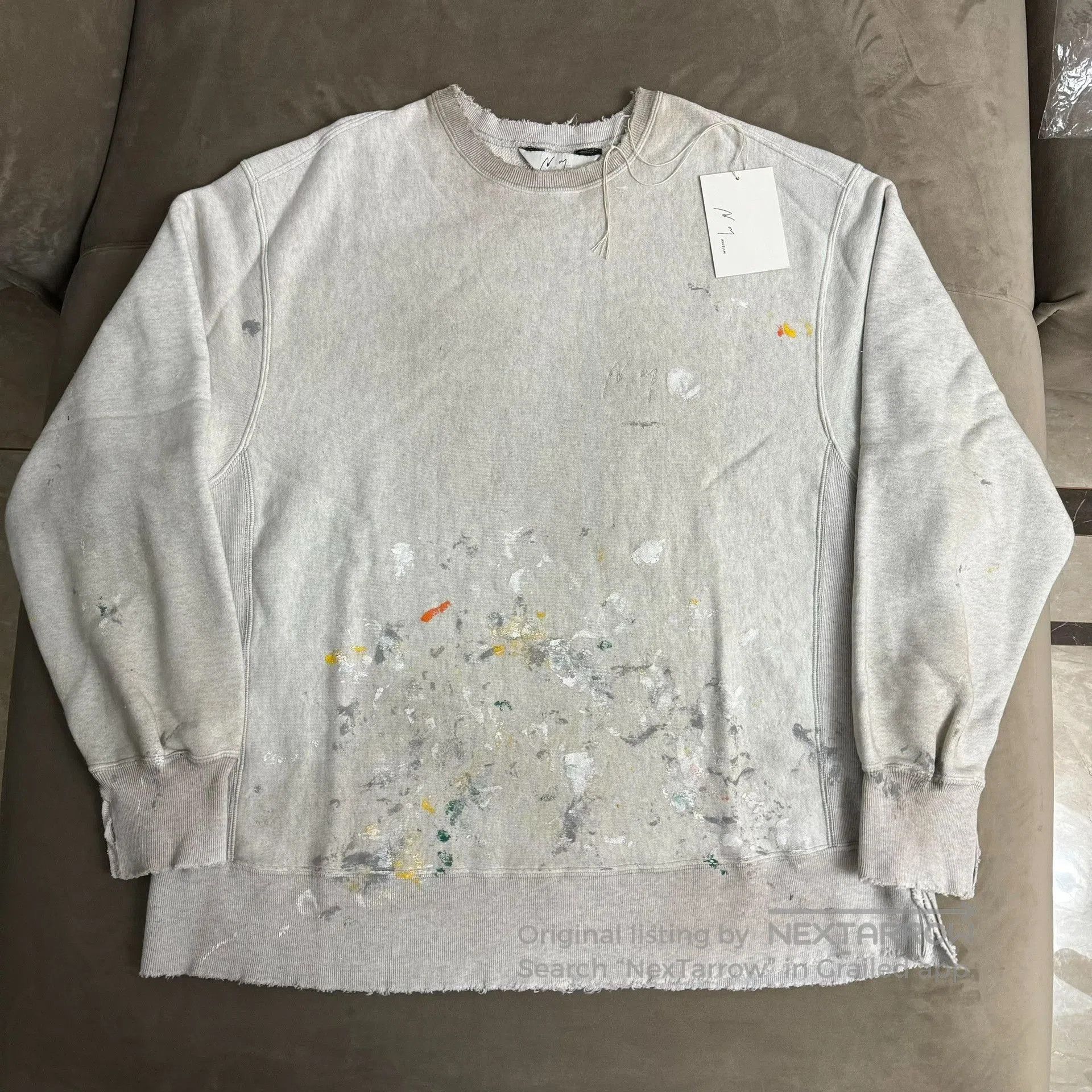 ANACHRONORM ANCELLM Hand Painting Sweat Shirt. Size US M / EU 48-50 / 2 - 1 Thumbnail
