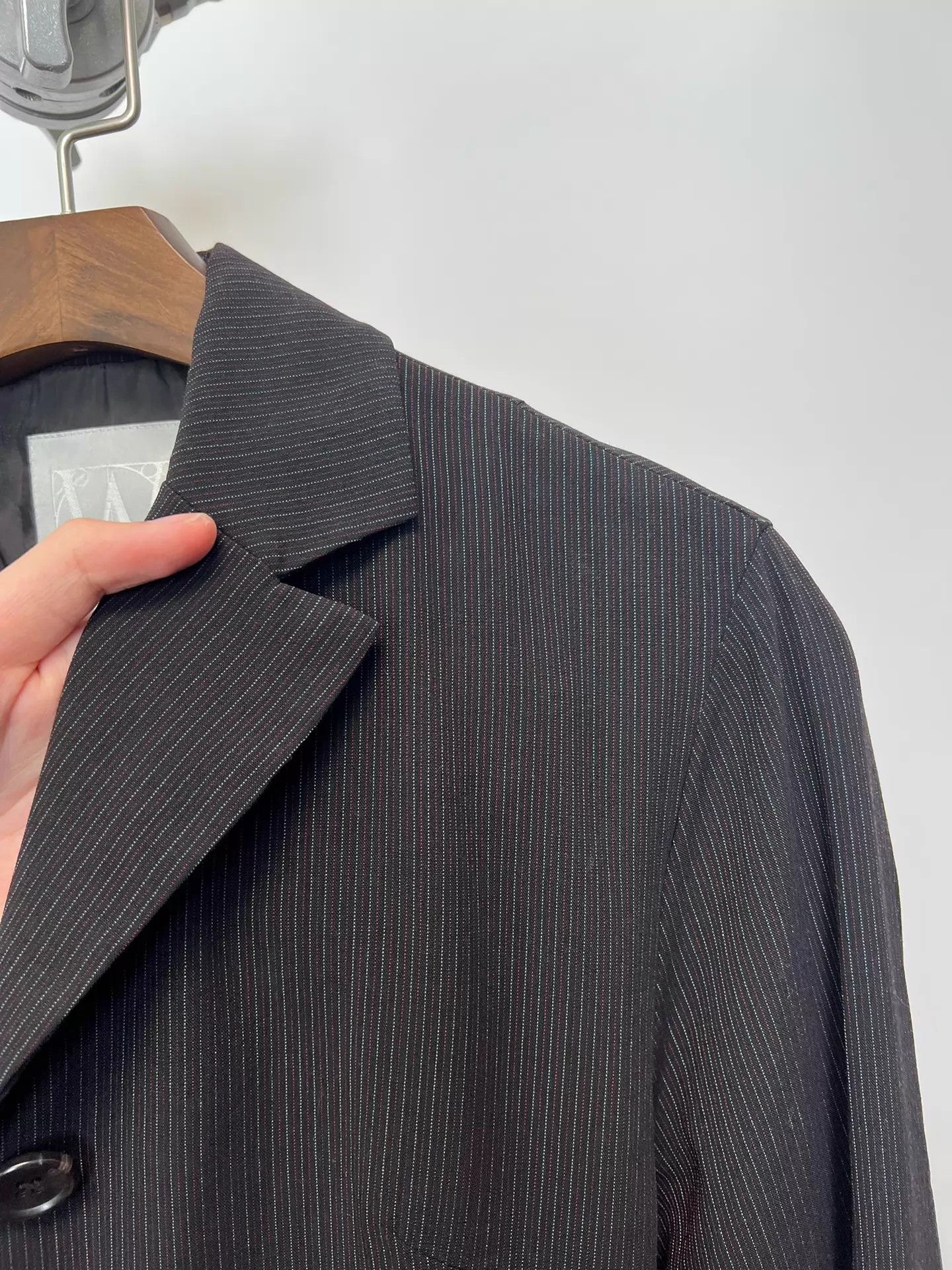 Yohji Yamamoto Yohji Yamamoto Workshop Stripe Wool Blend Trench Coat Size US M / EU 48-50 / 2 - 5 Thumbnail