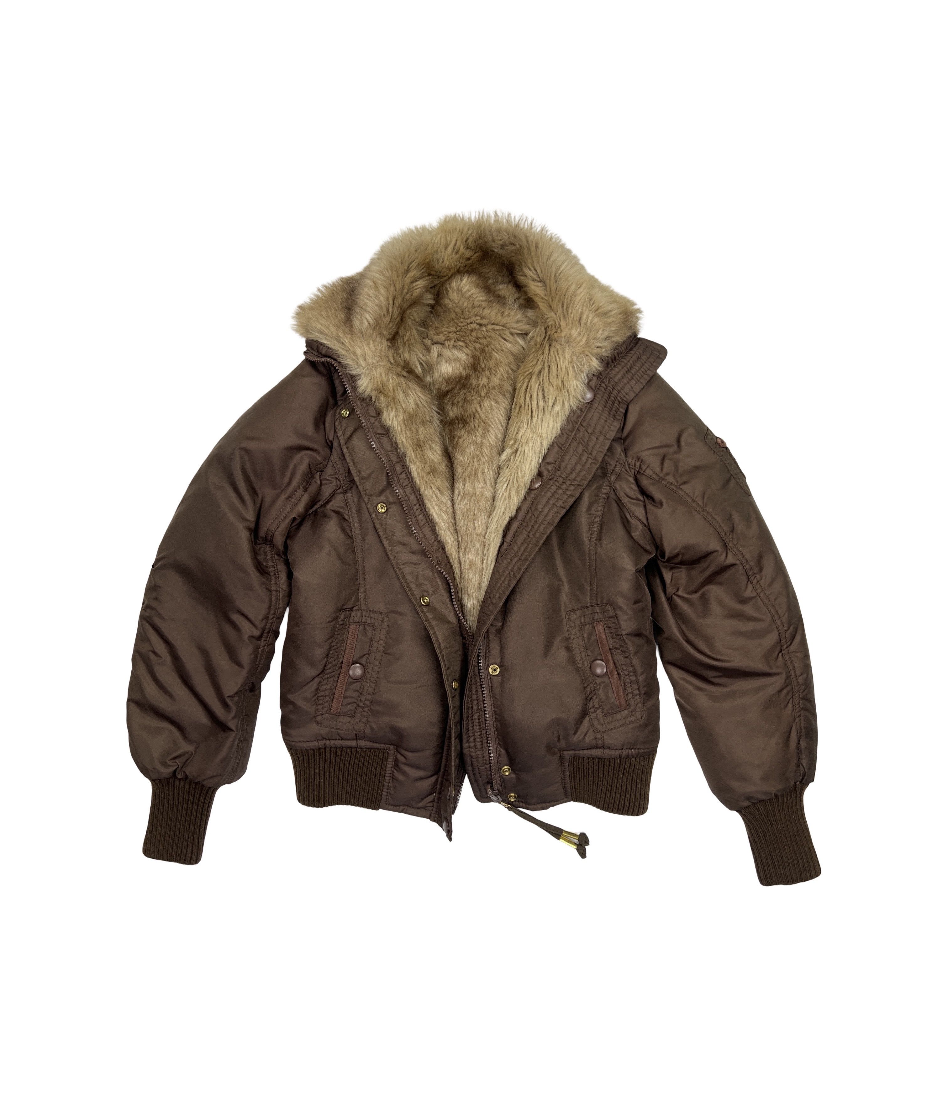 Hysteric Glamour Y2K Style Baby Phat Faux Fur Short Bomber Down Jacket Size S / US 4 / IT 40 - 1 Thumbnail