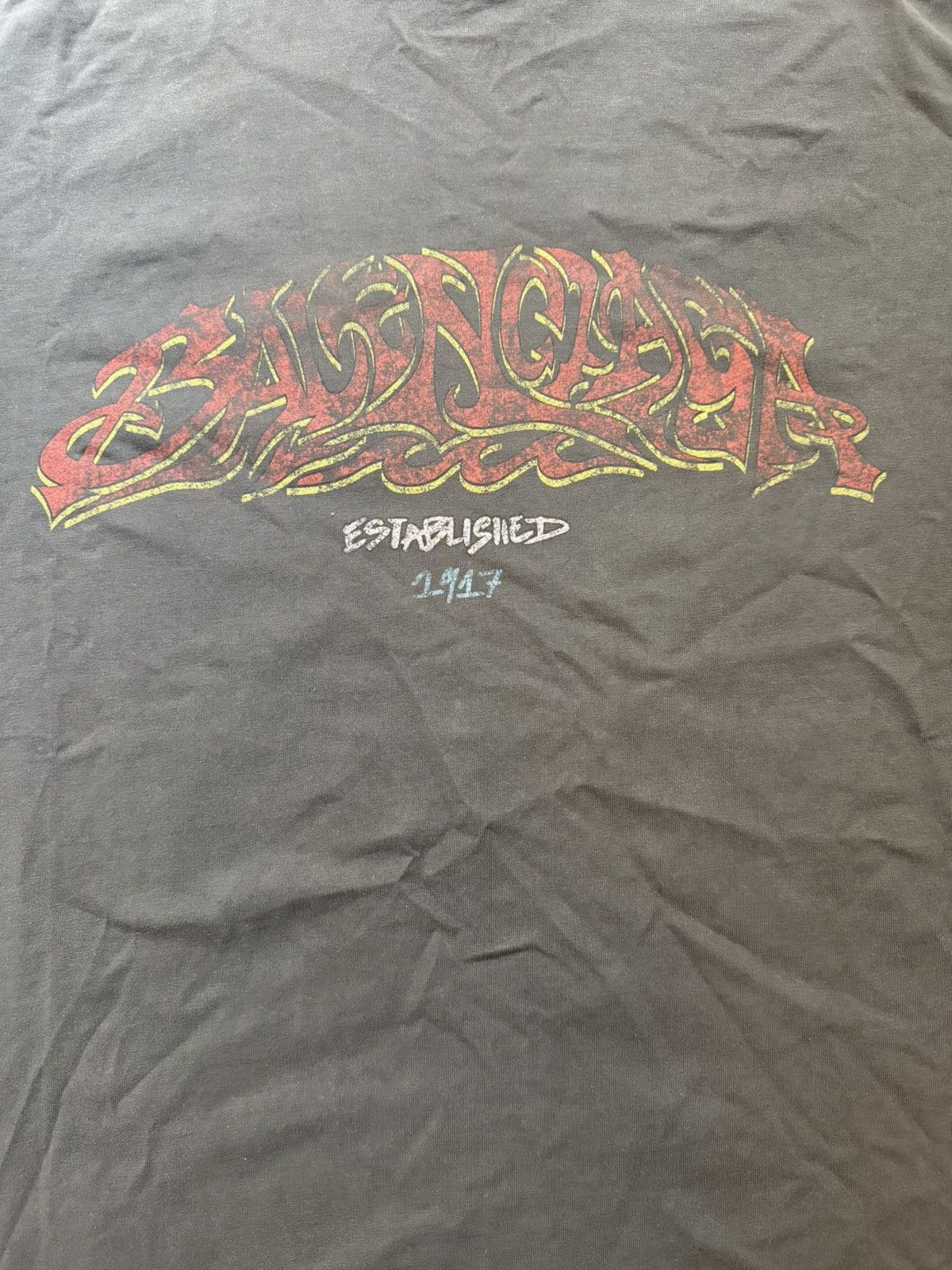 Balenciaga BLACK OFFSHORE T-SHIRT Size US S / EU 44-46 / 1 - 2 Thumbnail