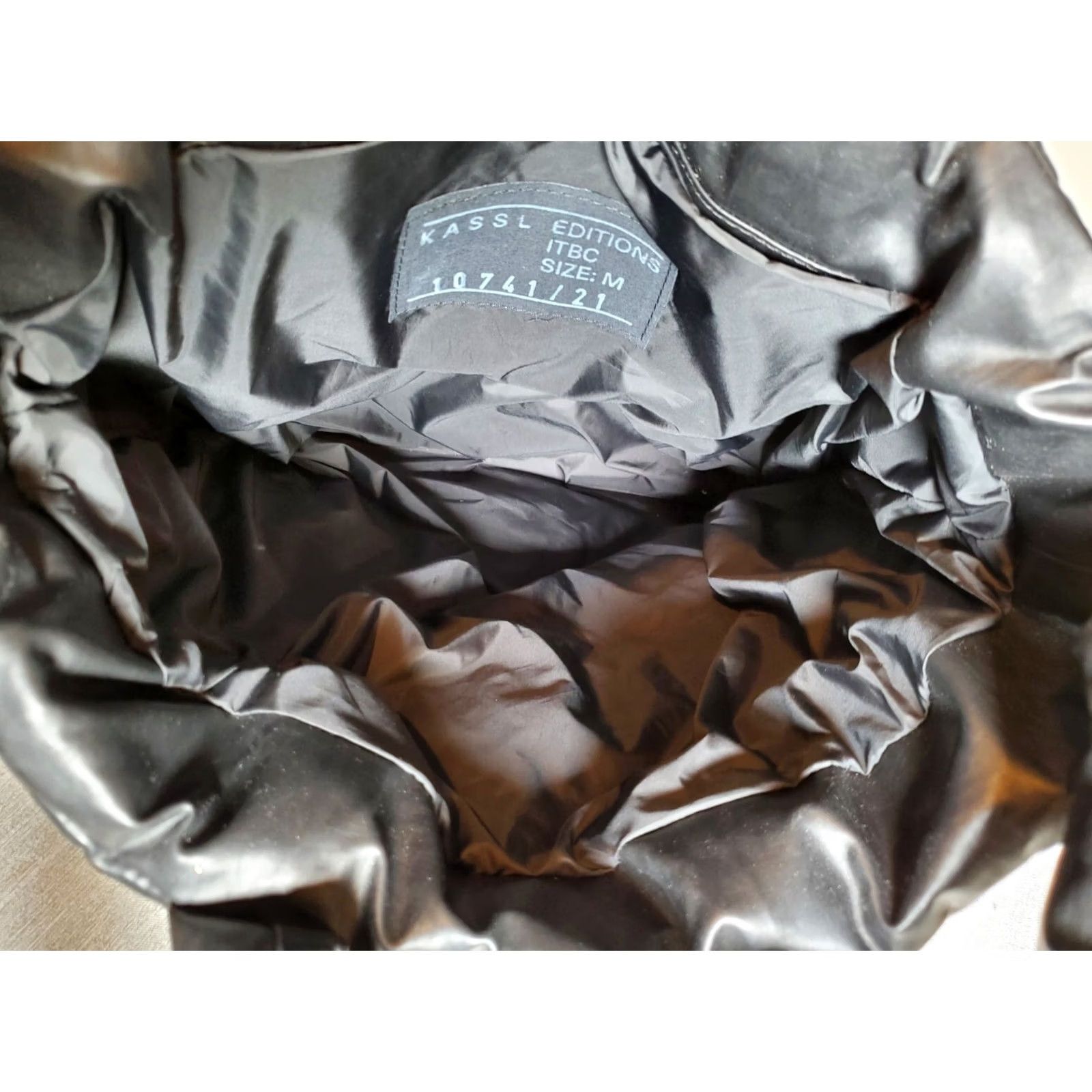 Kassl Editions KASSL Editions Quilted Bag Medium Oil Black Pillow Tote Womens Size ONE SIZE - 5 Thumbnail