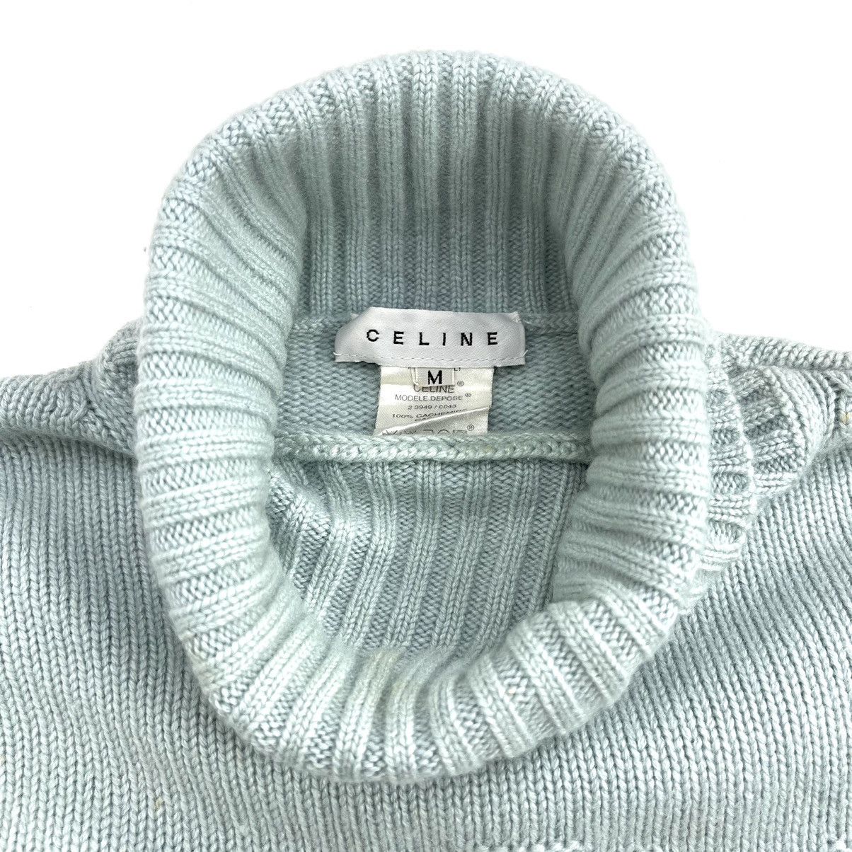Celine Vtg Celine Cashmere Triomphe Jacquard Turtleneck Knitwear Size US M / EU 48-50 / 2 - 6 Thumbnail