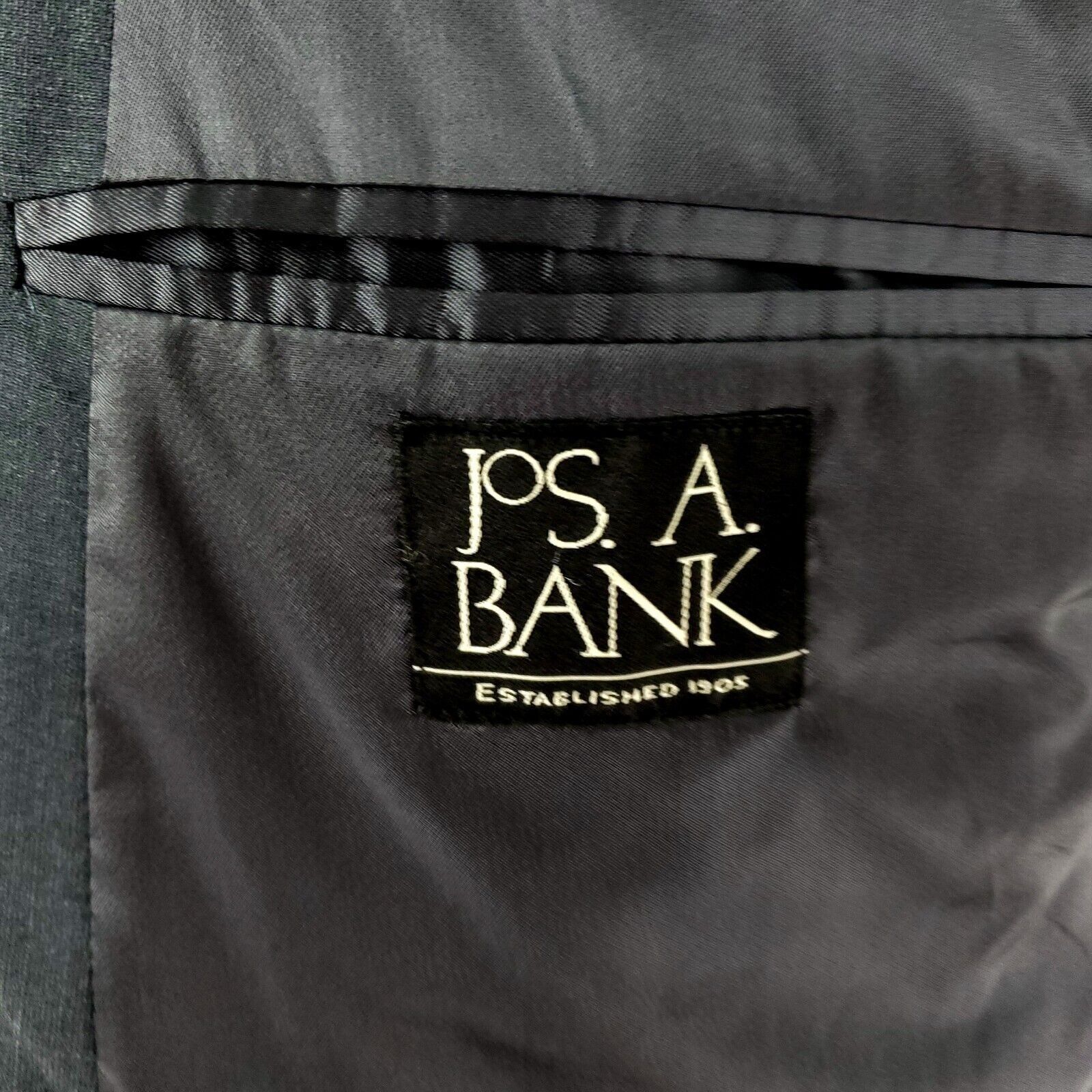 Jos. A. Bank Jos A Bank Wool 2 Button 2 Piece Suit 44L Gray 36/29 Pleated Size 44L - 9 Thumbnail