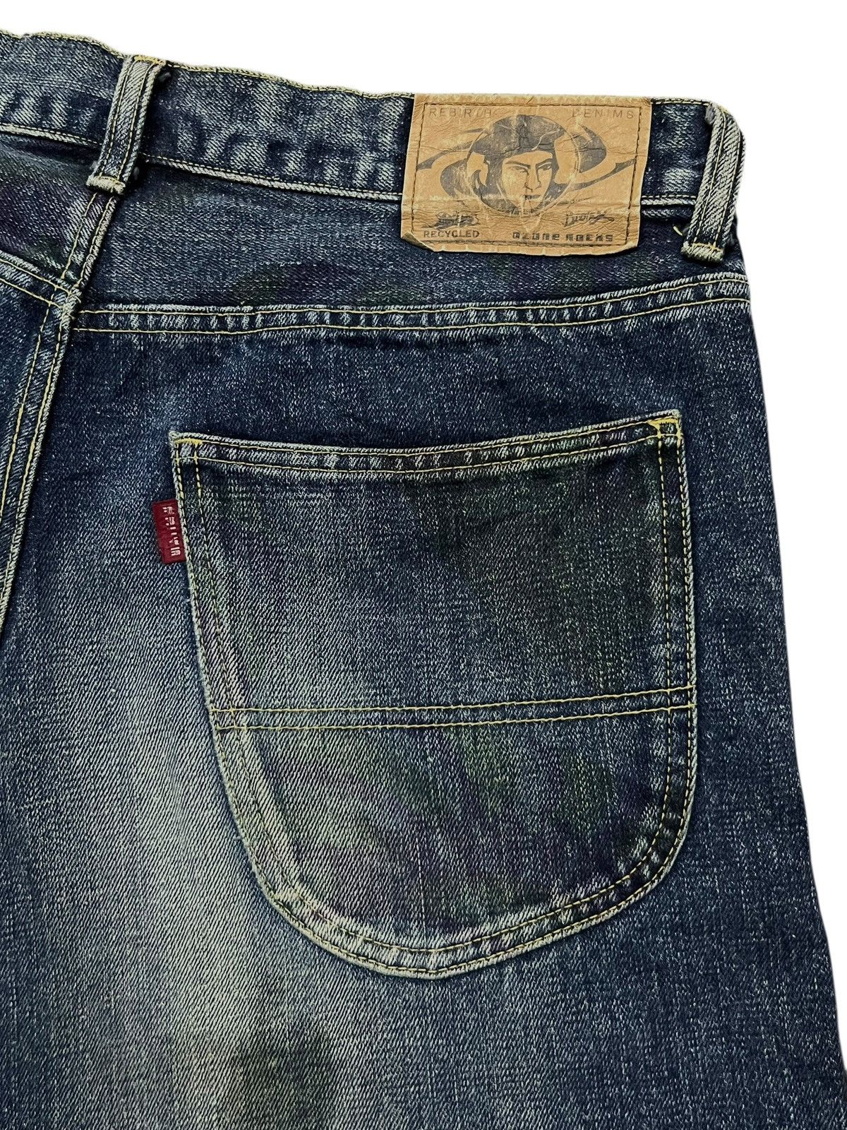 Art Comes First Vintage OZONE ROCKS Grafitti Art. Japan Rebirth Denim W35 Size US 35 - 8 Thumbnail