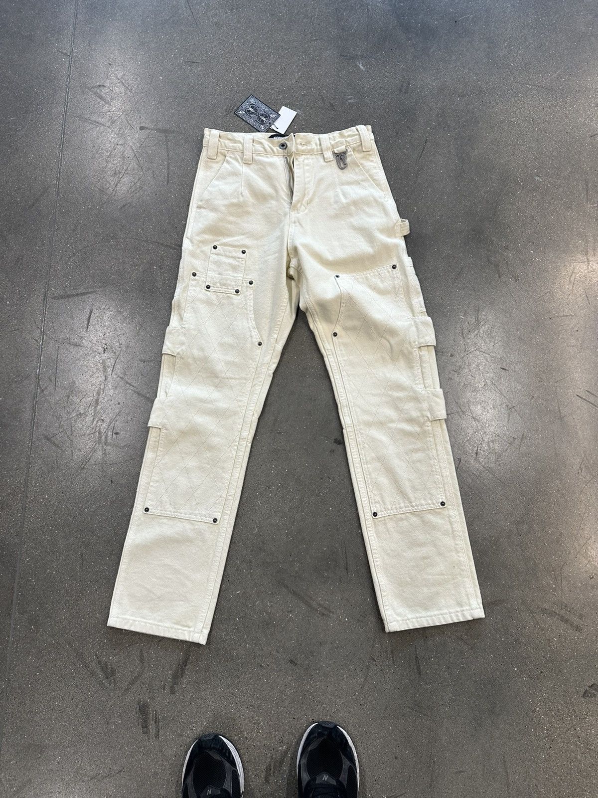 Kody Phillips Double Knee Denim Cream