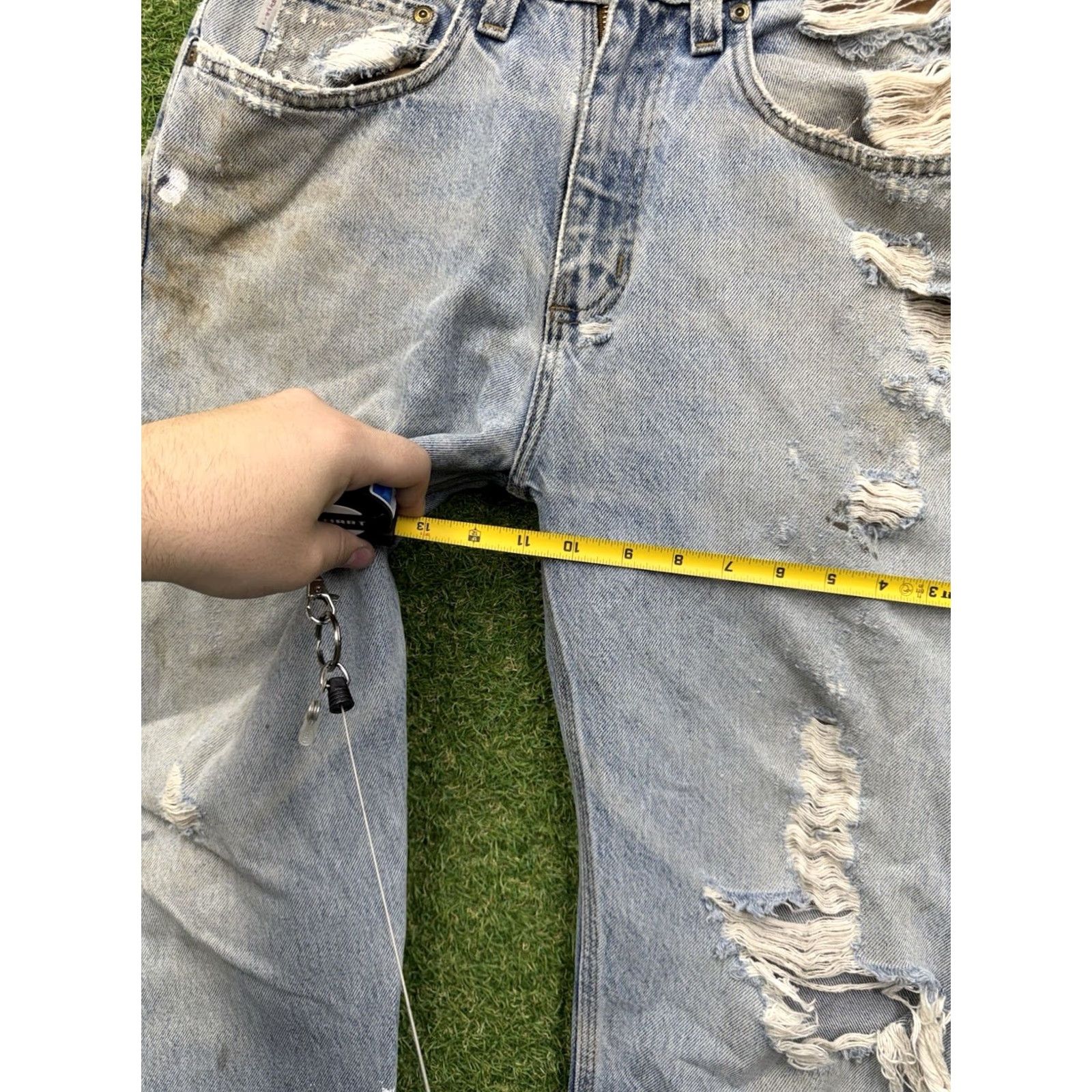 Carhartt Carhartt Jeans Mens 32x32 Relaxed Fit Light Wash Denim Workwear Blue 5-Pocket Design Mens Regular Jeans Size US 32 / EU 48 - 7 Thumbnail