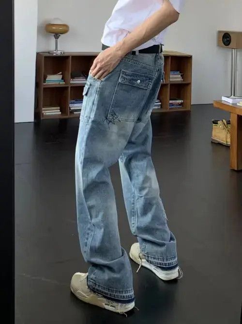 Designer × Japanese Brand × Vintage faded flared carpenter skate jeans Size US 32 / EU 48 - 3 Thumbnail