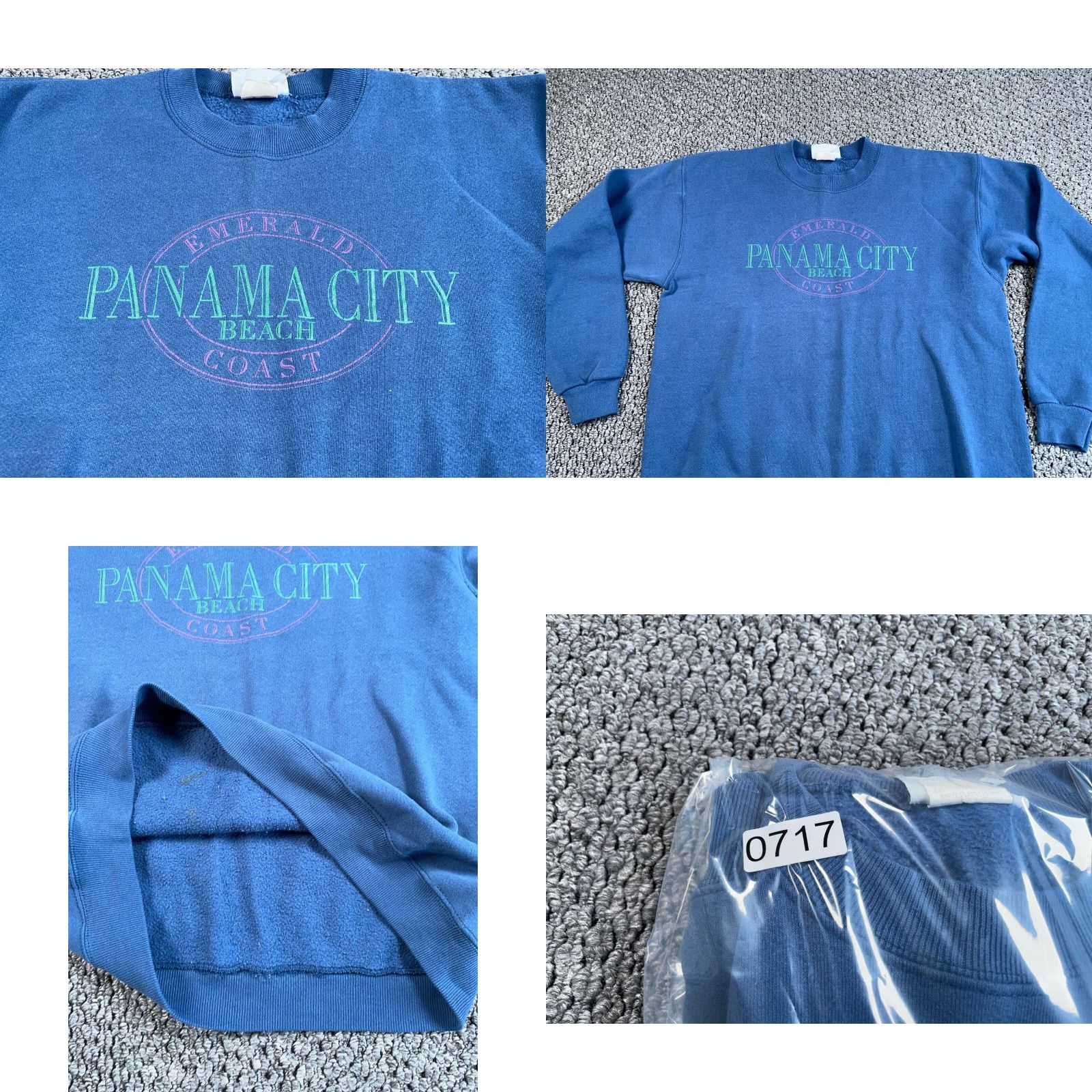 Lee VINTAGE Lee Sweatshirt Crewneck 90s Panama City Beach Florida Blue Large Mens Size US L / EU 52-54 / 3 - 9 Thumbnail