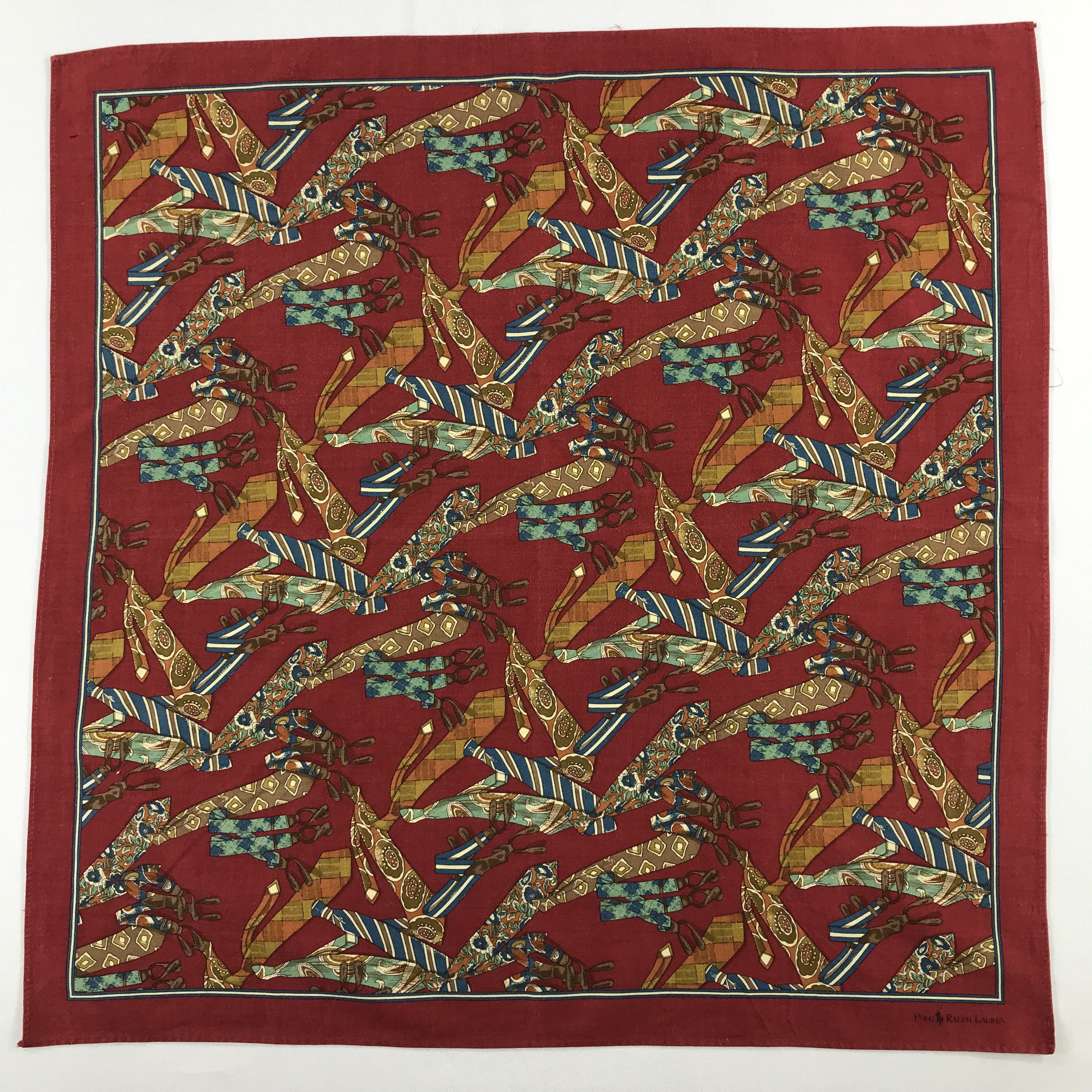 Polo Ralph Lauren × Vintage Polo Ralph Lauren Bandana / Handkerchief /Neckerchief -S2206 Size ONE SIZE - 1 Thumbnail