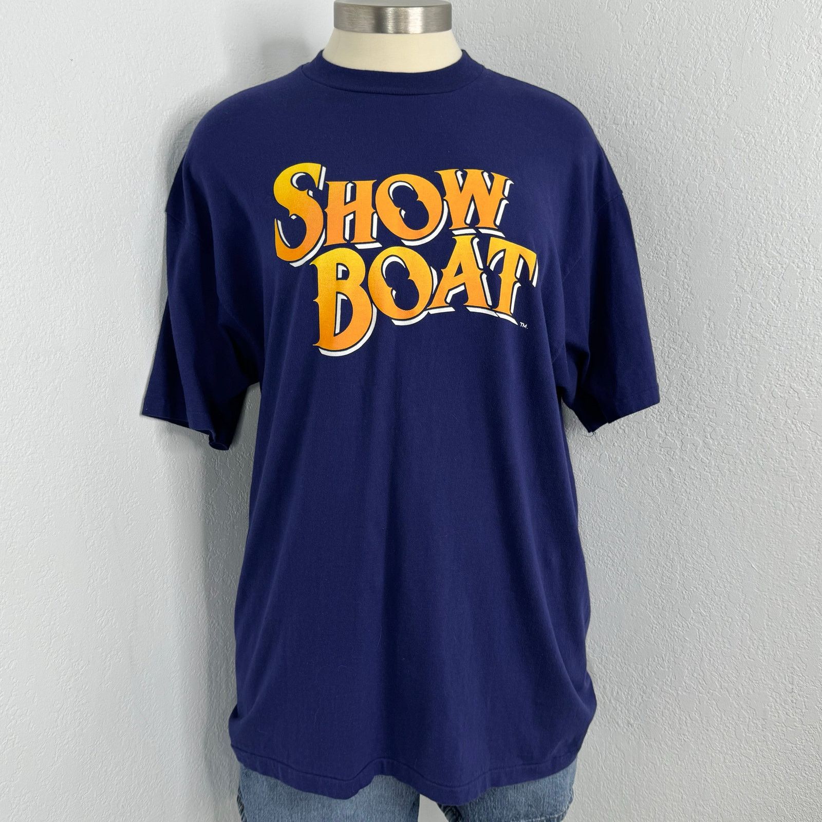 Vintage Vintage Show Boat T-Shirt Musical Movie Promo Blue Size US XL / EU 56 / 4 - 1 Thumbnail