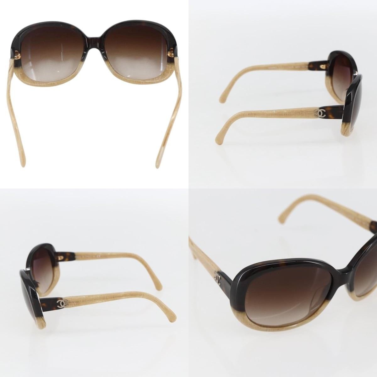 Chanel CC Plastic Beige Sunglasses Chanel - CC Black & White Cat Eye Sunglasses - Never used  main image 3