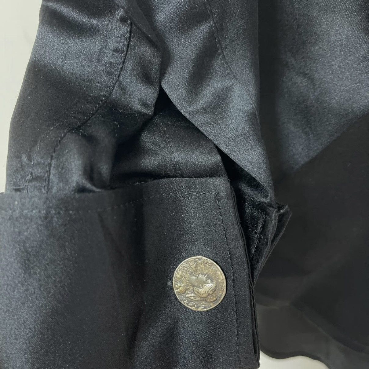 Yohji Yamamoto Yohji Yamamoto Pour Homme 99AW Silk Blend Tuxedo Shirt Size US M / EU 48-50 / 2 - 7 Thumbnail
