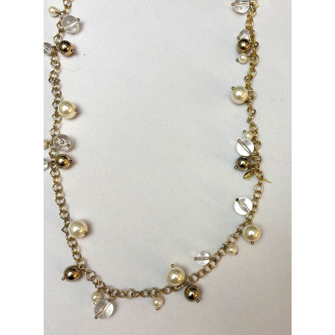 Chicos CHICO's Faux Pearl Bobble Gold Tone 18" Necklace | NWT Size ONE SIZE - 3 Thumbnail