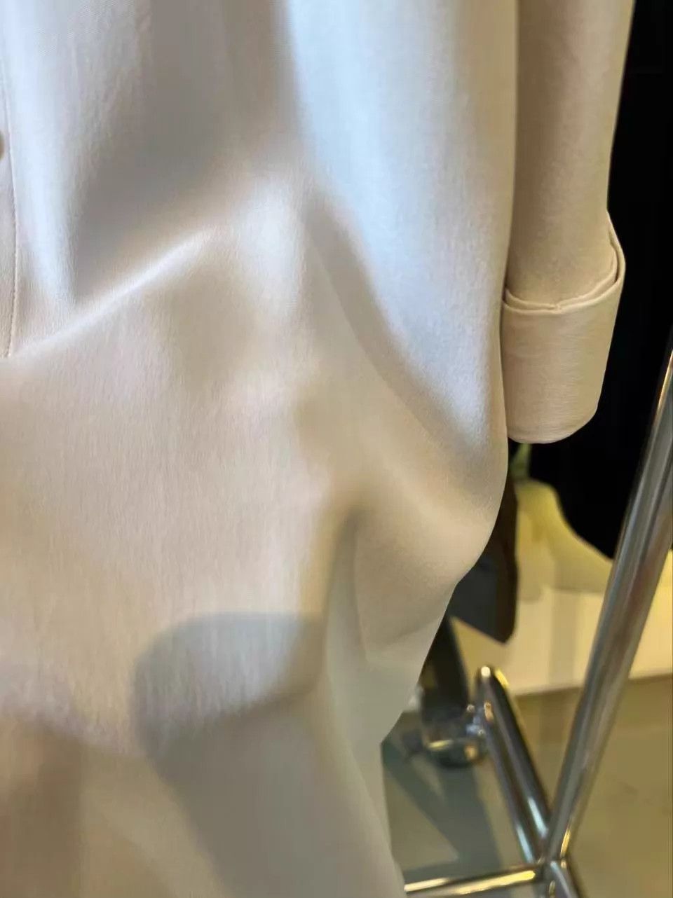 Joseph JOSEPH Runway 100% Heavy Silk Ivory Oversized Shirt Jacket Size XS / US 0-2 / IT 36-38 - 3 Thumbnail