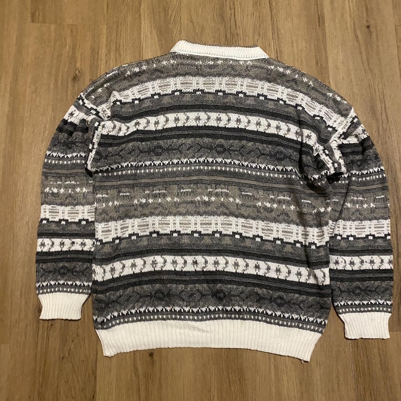Other Green and white vintage 90s knit sweater knitwear Size US S / EU 44-46 / 1 - 3 Thumbnail