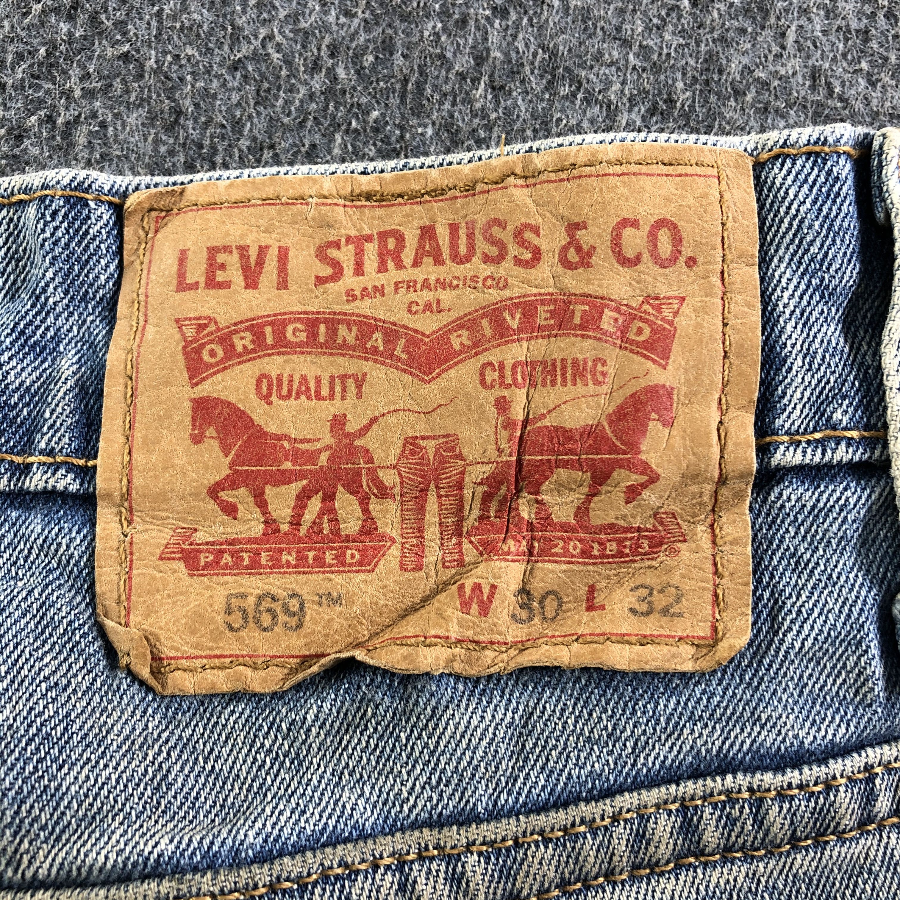 Levi's Vintage Light Wash Levis 569 Jeans-J3682 Size US 33 - 5 Thumbnail