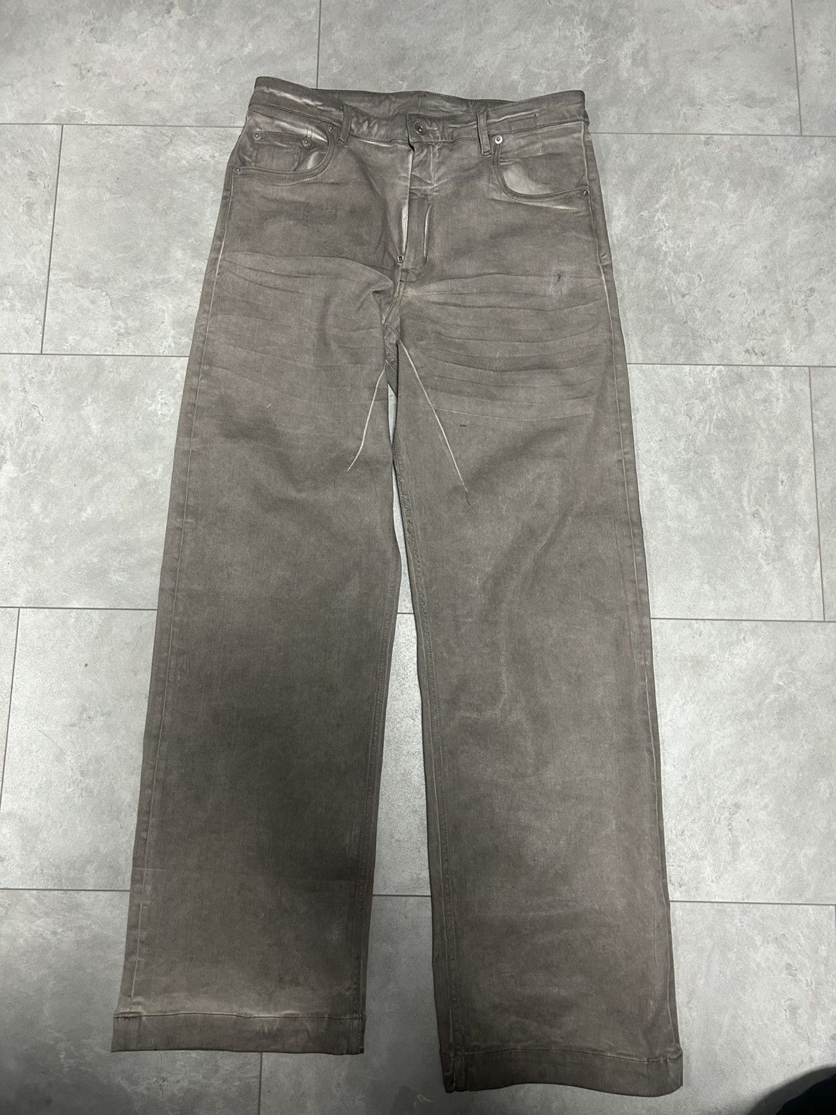 Rick Owens Drkshdw RICK OWENS DRKSHDW GETH FOILED LOOSE JEANS Size 30" / US 8 / IT 44 - 1 Thumbnail