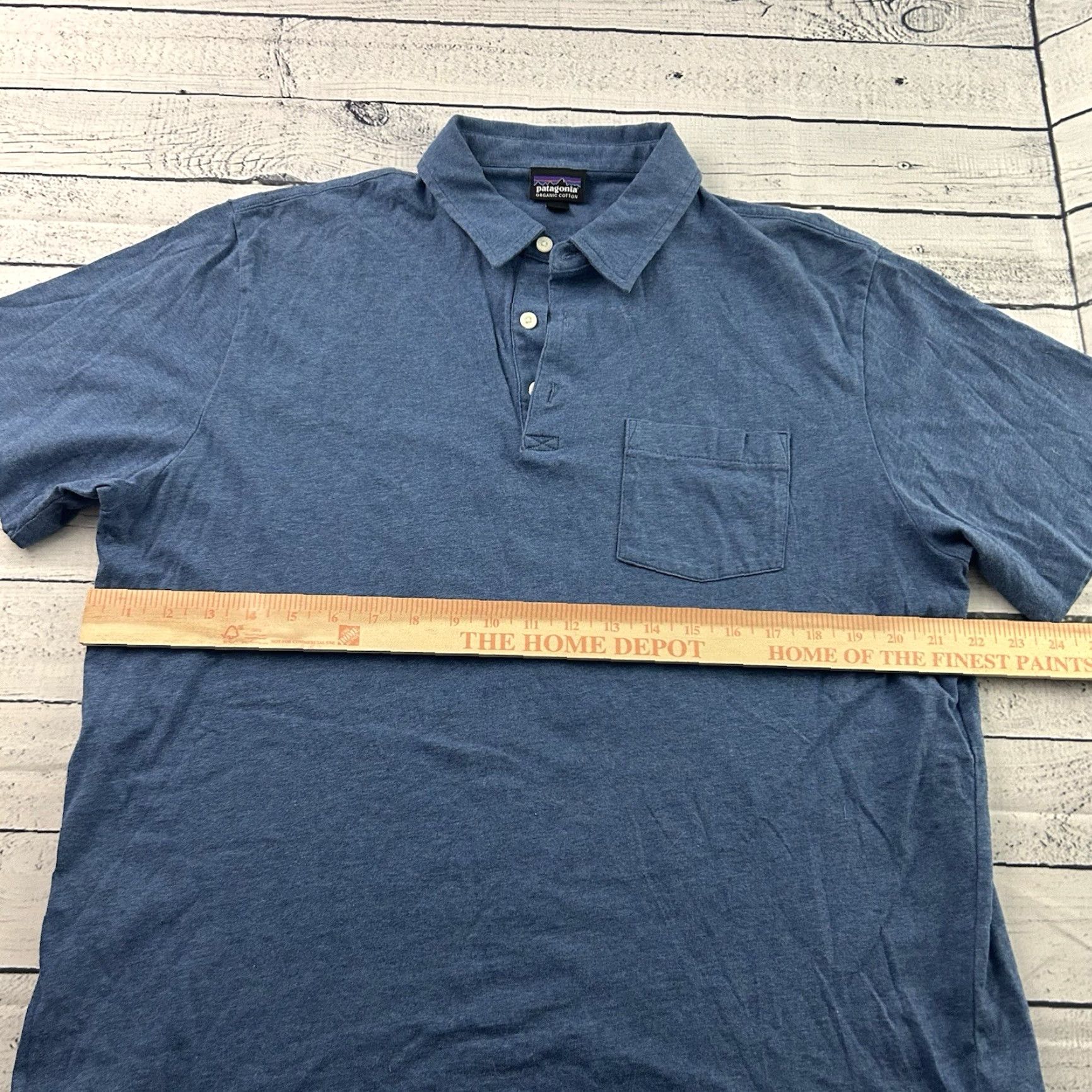 Patagonia Patagonia Organic Cotton Short Sleeve Golf Polo Shirt Men's Large Blue Size US L / EU 52-54 / 3 - 5 Thumbnail