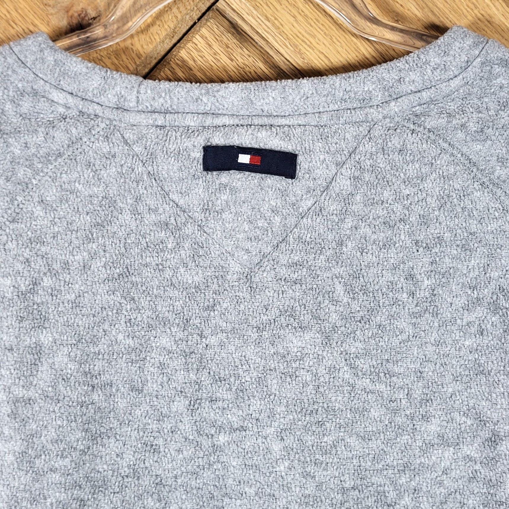 Vintage VINTAGE Tommy Jeans Fleece Sweatshirt Striped Crewneck Gray Mens L Size US L / EU 52-54 / 3 - 7 Thumbnail