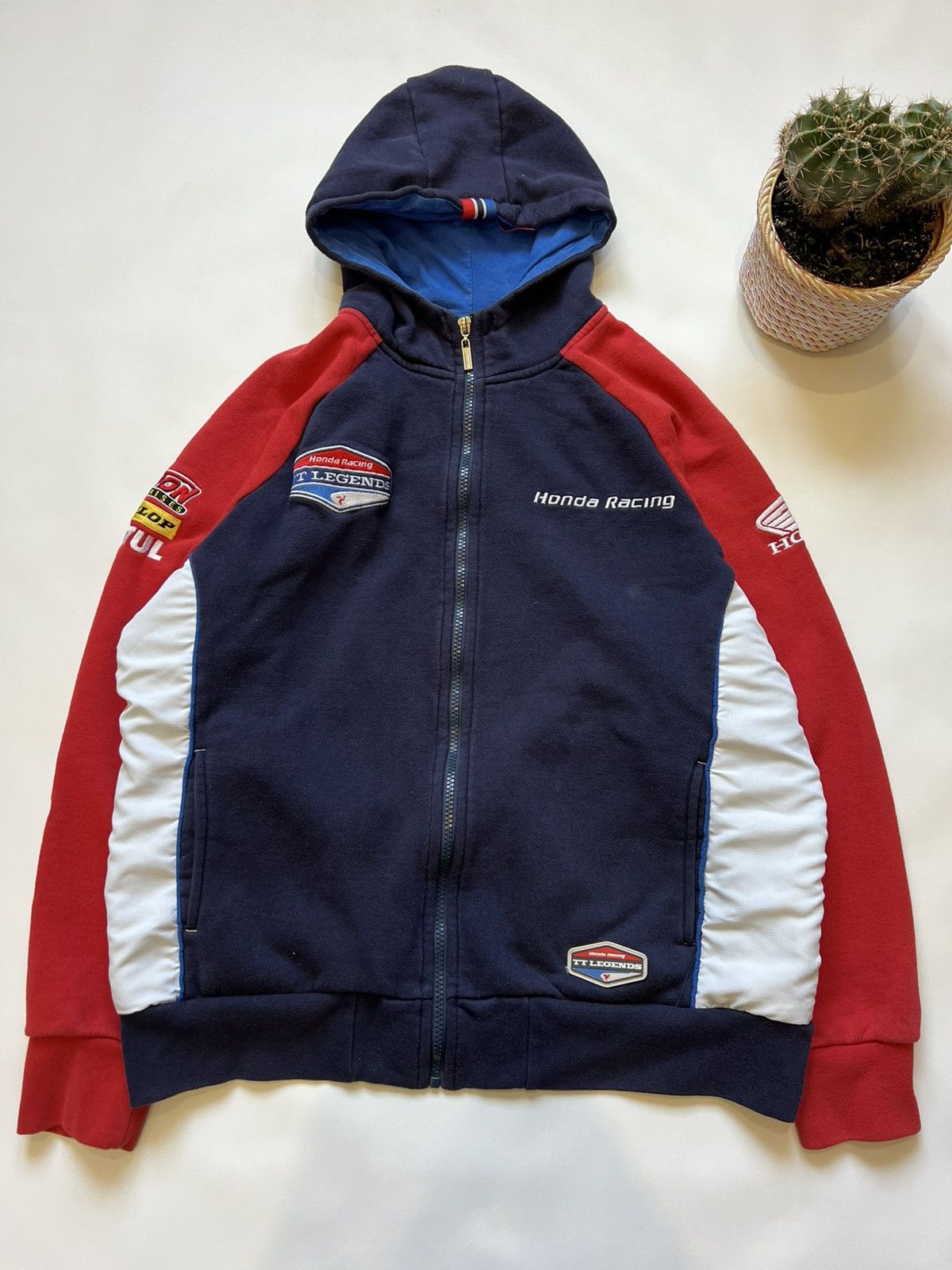 Honda Honda Racing Zip Hoodie Rare Mens TT Legends Size US S / EU 44-46 / 1 - 2 Thumbnail
