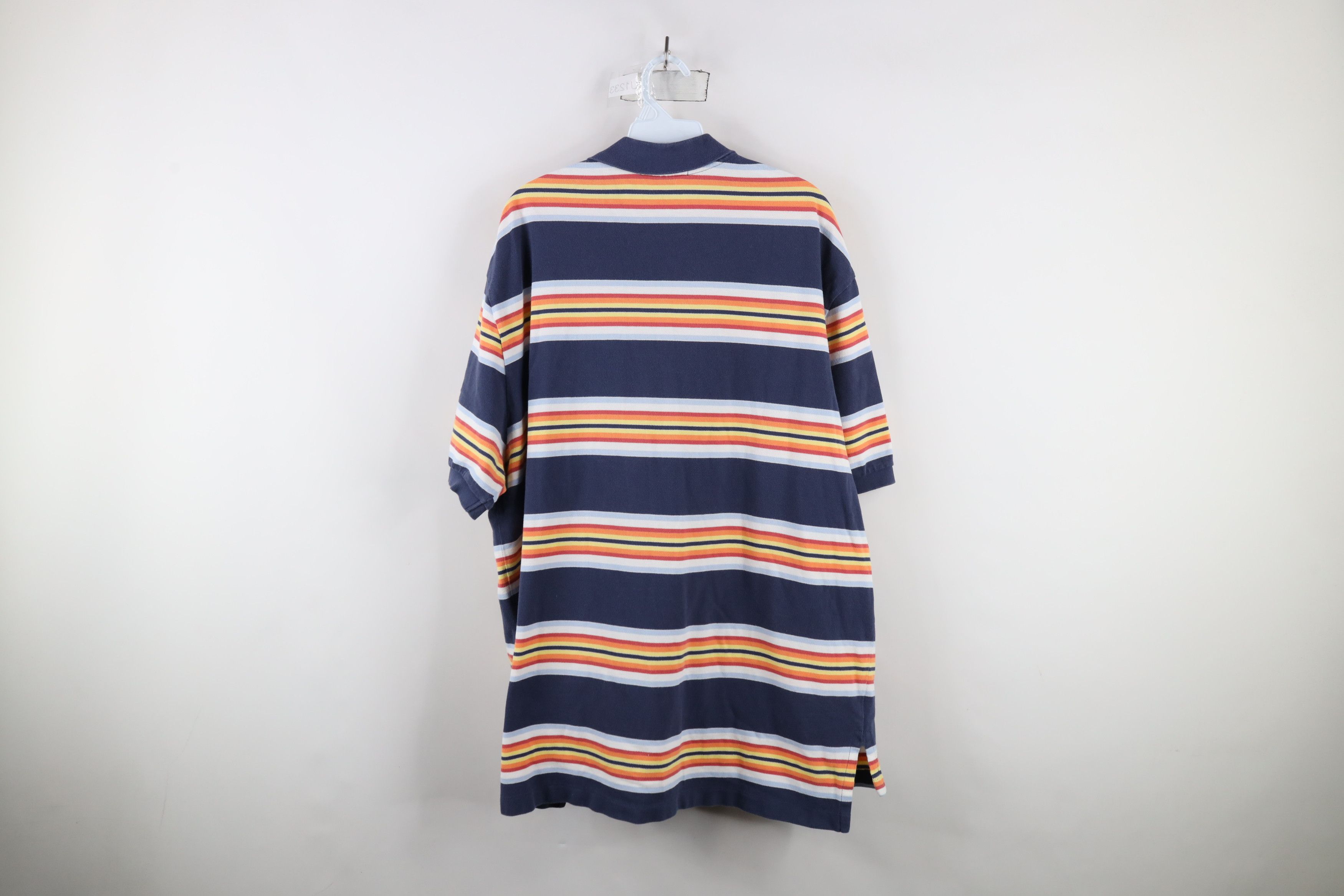 Polo Ralph Lauren Vintage 90s Ralph Lauren Rainbow Striped Collared Polo Shirt Size US XXL / EU 58 / 5 - 8 Thumbnail