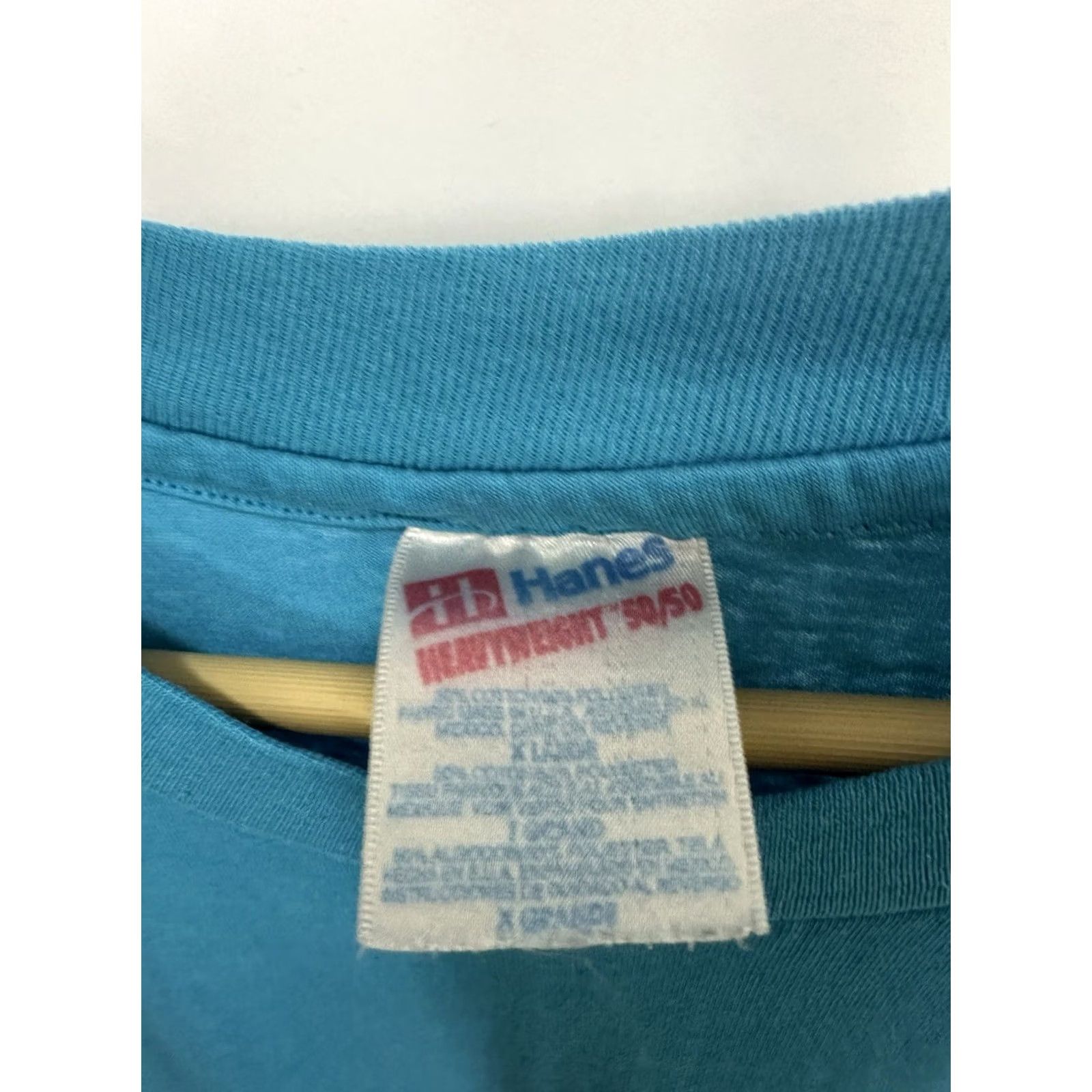 Hanes VTG McDonalds Paper Thin Burnout Worn Good Drape 5050 T-Shirt Size XL Men Blue Grunge 90s Mens Size US XL / EU 56 / 4 - 3 Thumbnail