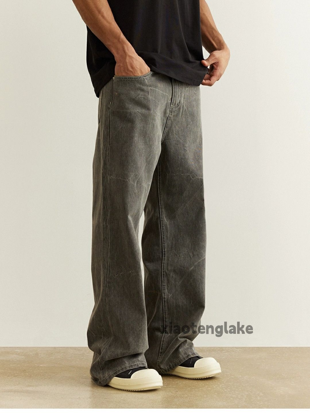Jean × Vintage washed faded cleanfit yuppie pattern hiphop jeans Size US 32 / EU 48 - 3 Thumbnail