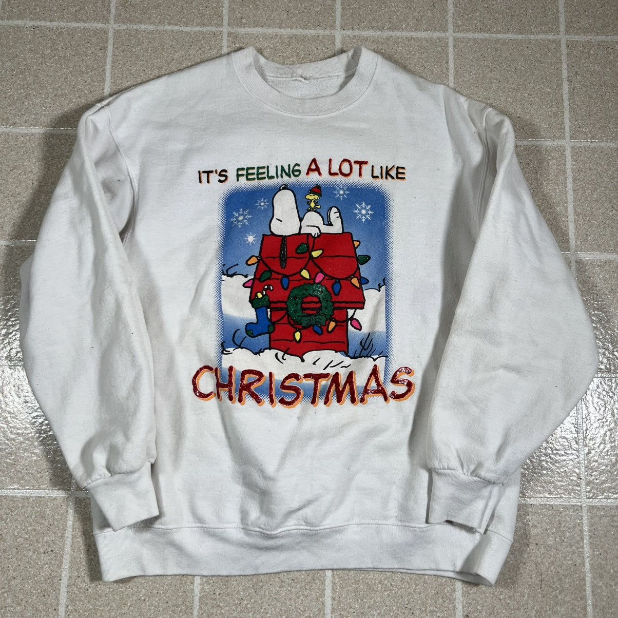 Vintage Vintage Charlie Brown Snoopy Christmas Sweatshirt Size M Size US M / EU 48-50 / 2 - 1 Thumbnail