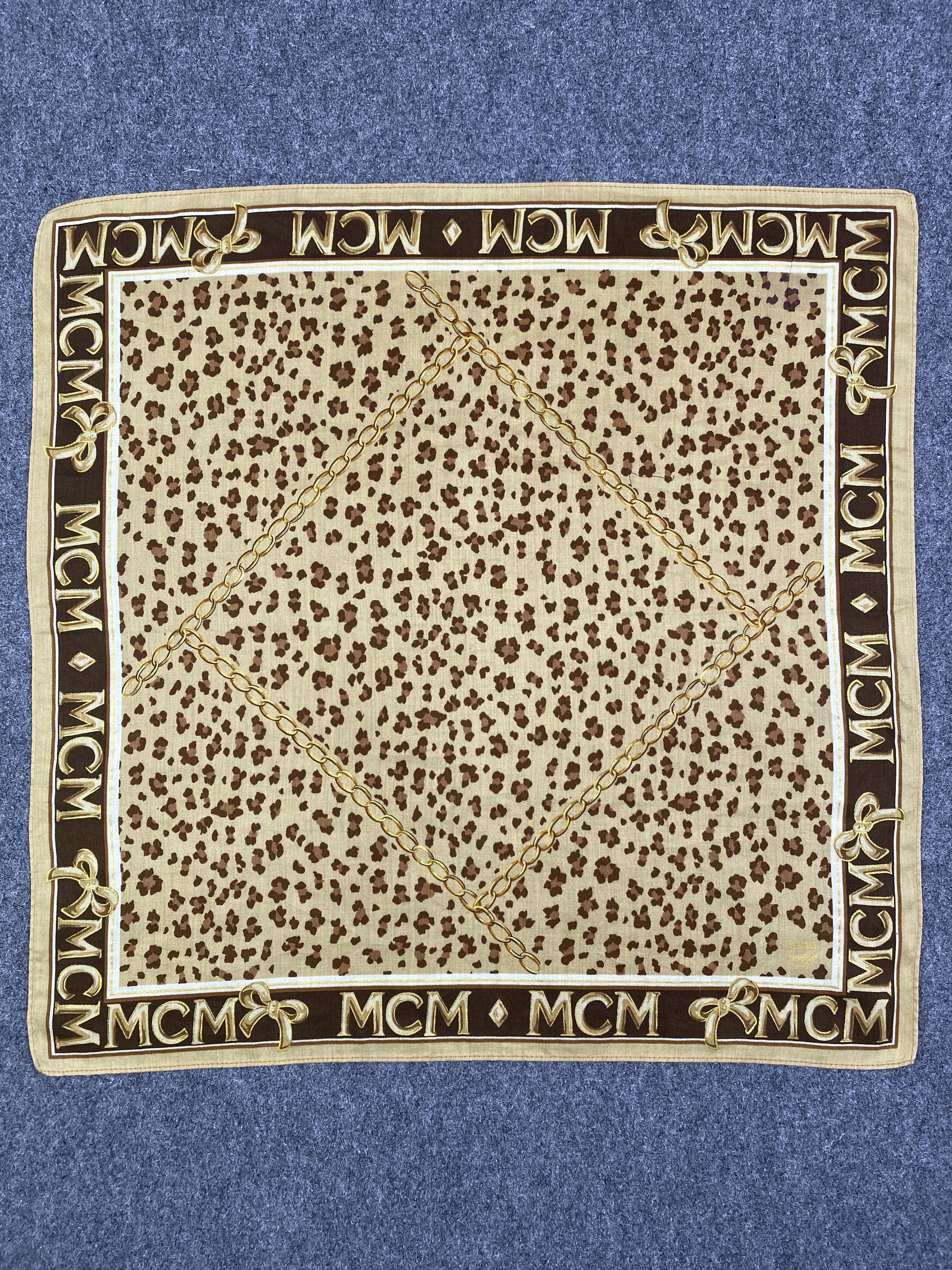 MCM Vintage MCM Leopard Print Handkerchief KT0053 Size ONE SIZE - 4 Thumbnail