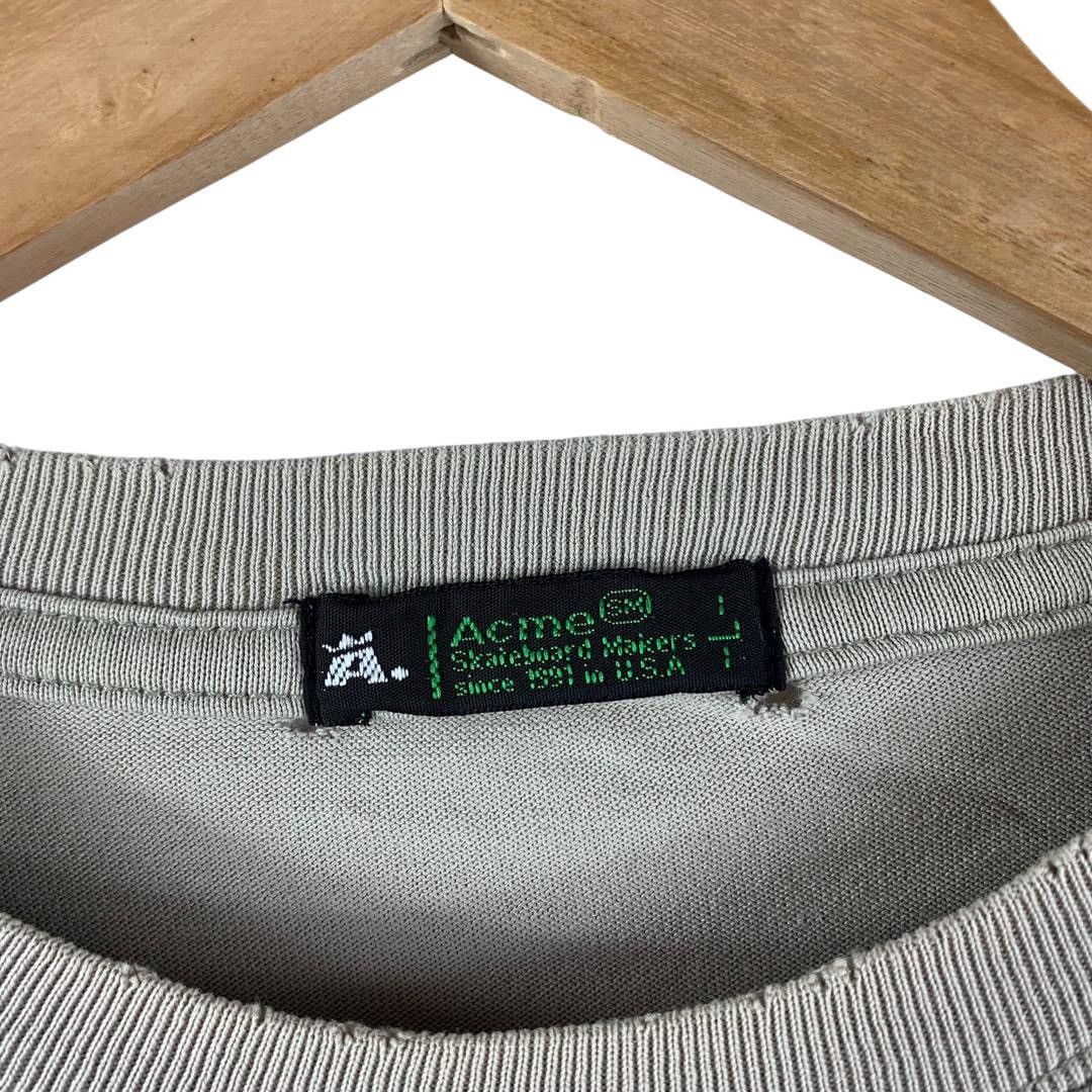Acme Clothing × Vintage Vintage ACME SKATEBOARDS distressed long sleeve tee Size US M / EU 48-50 / 2 - 3 Thumbnail