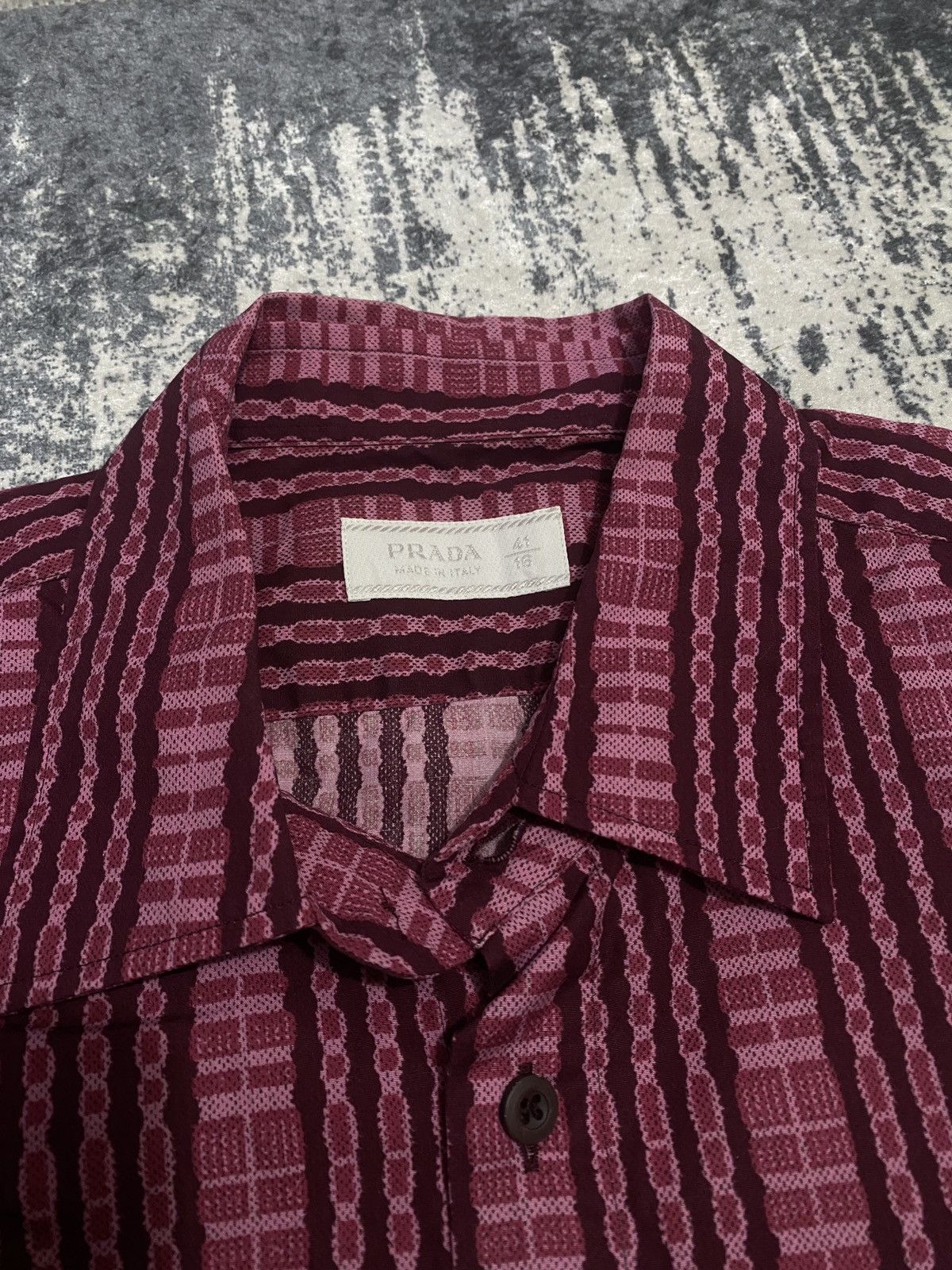 Prada Rare Prada Men Spring 2007 Short Sleeve Button up Runway Size US L / EU 52-54 / 3 - 6 Thumbnail