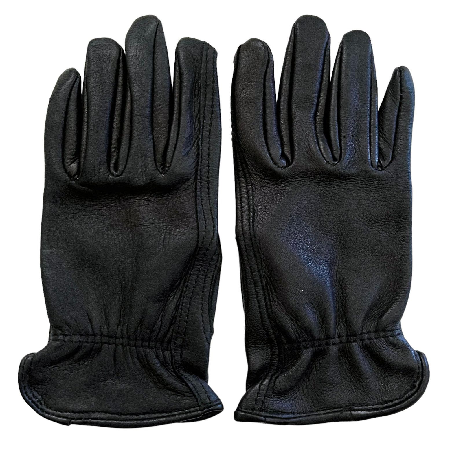 Other Deerskin Leather Black Unlined Winter Gloves Size ONE SIZE - 3 Thumbnail