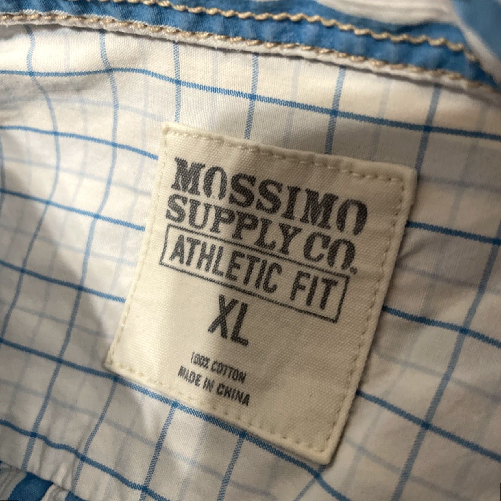 Mossimo Mossimo Supply Co Button-Up Shirt Men XL Athletic Blue Vertical Stripe Vintage Y2k Western Preppy Casual Button Front Size US XL / EU 56 / 4 - 4 Thumbnail