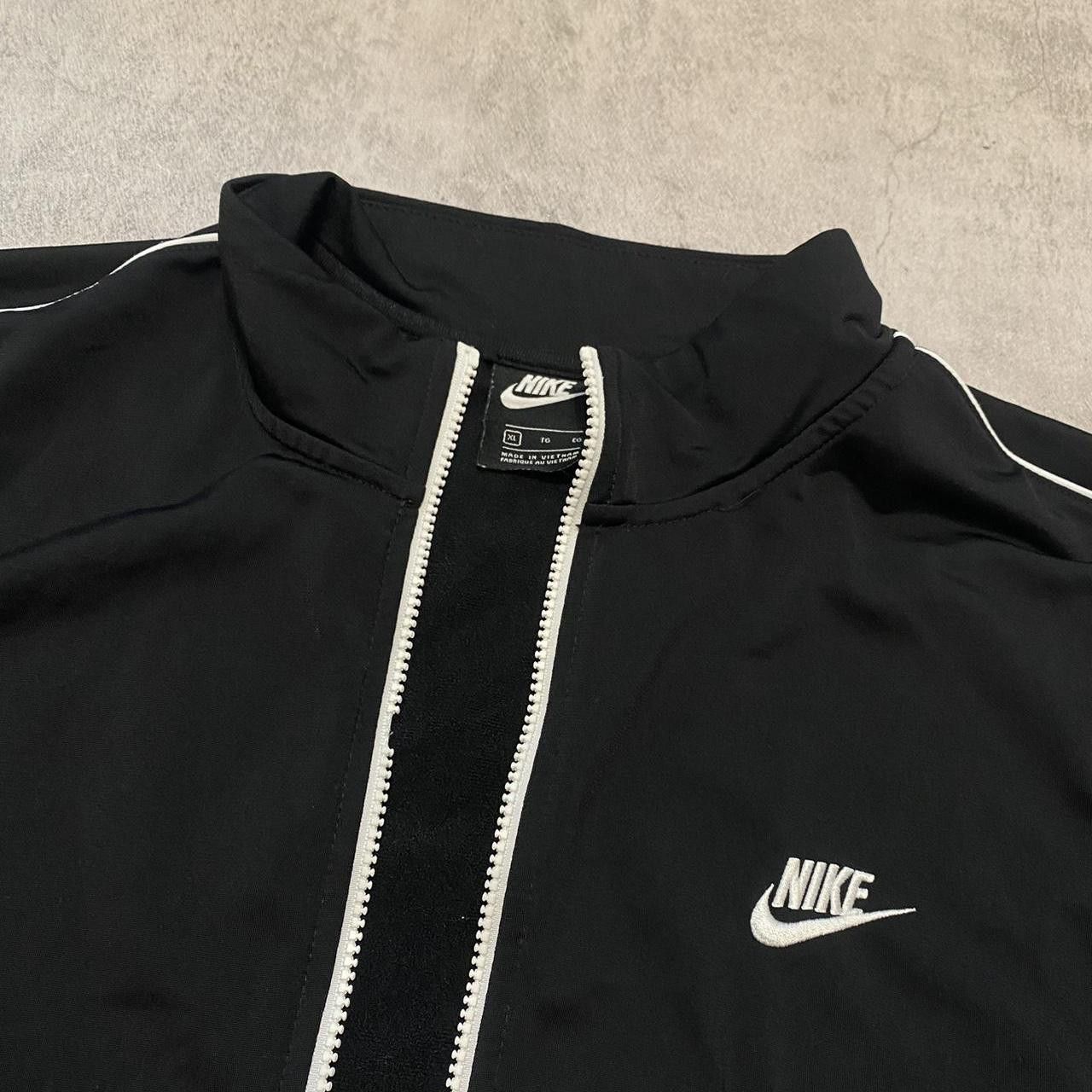 Nike Black Nike track jacket with white piping details Size US XL / EU 56 / 4 - 2 Thumbnail