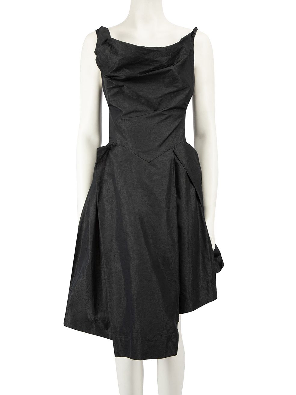 Vivienne Westwood Anglomania Black Cowl Neck Midi Dress