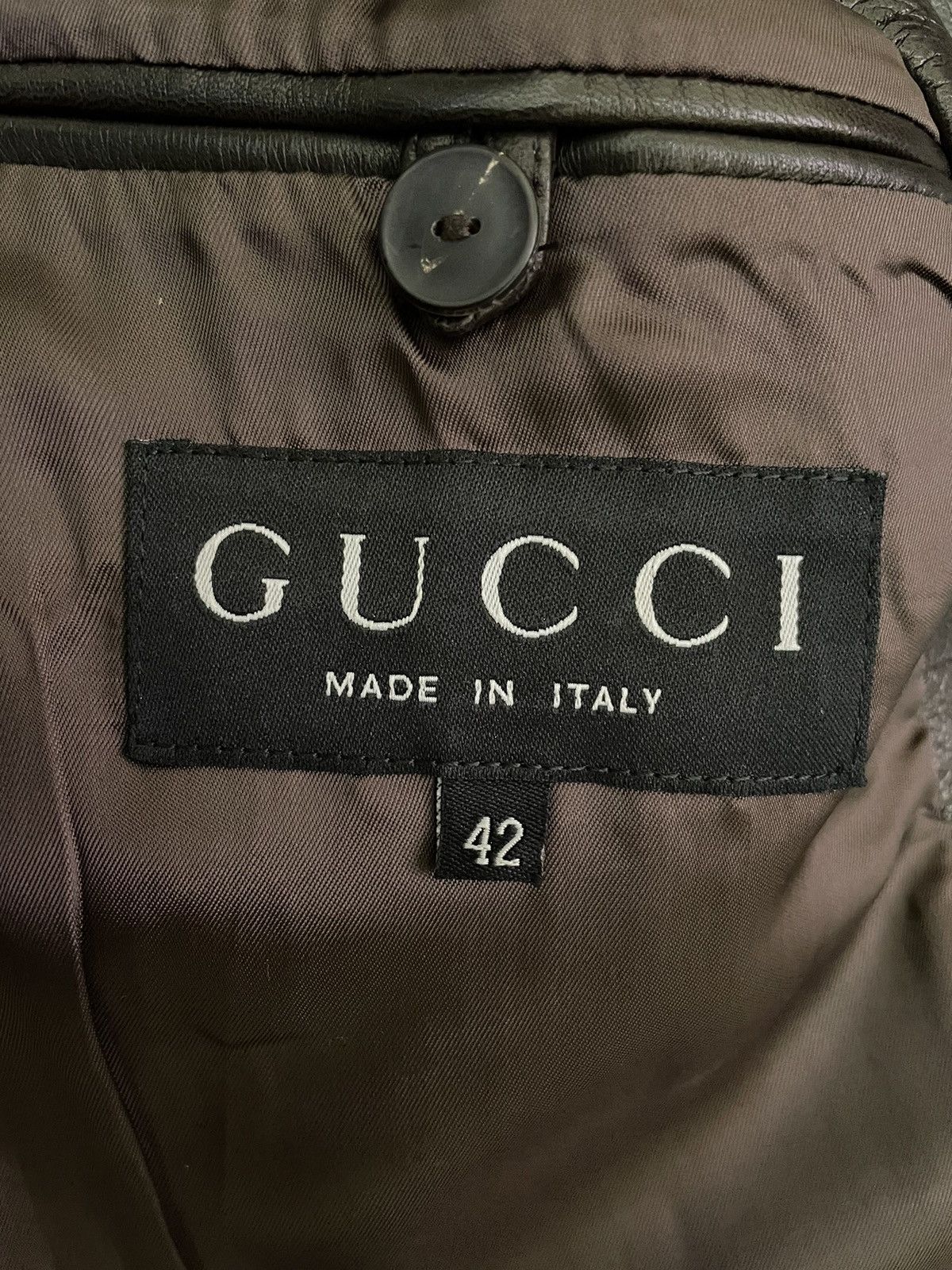 Gucci Gucci By Tom ford 1997 Flared Sleeve - Leather Jacket Size M / US 6-8 / IT 42-44 - 3 Thumbnail
