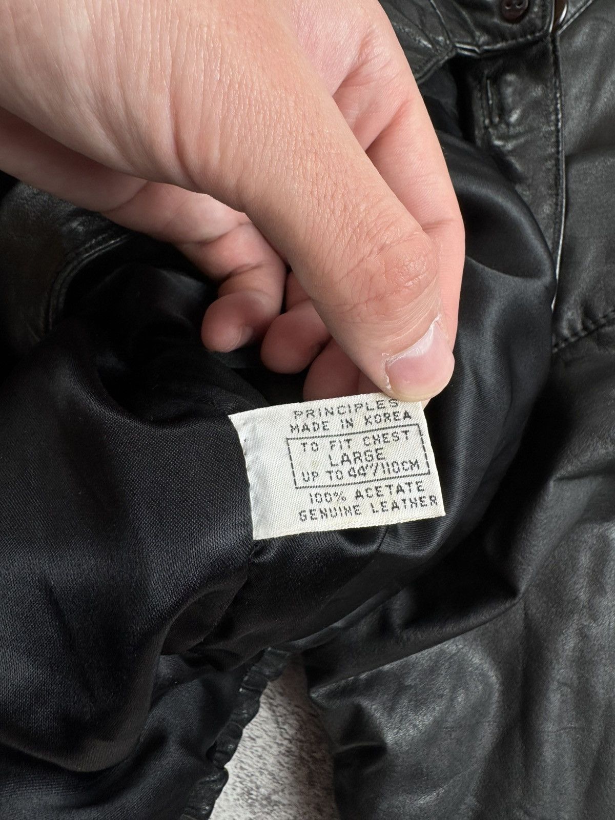 Genuine Leather Principles Collection Bomber Korea Large Y2K Jacket Coat Size US L / EU 52-54 / 3 - 15 Thumbnail