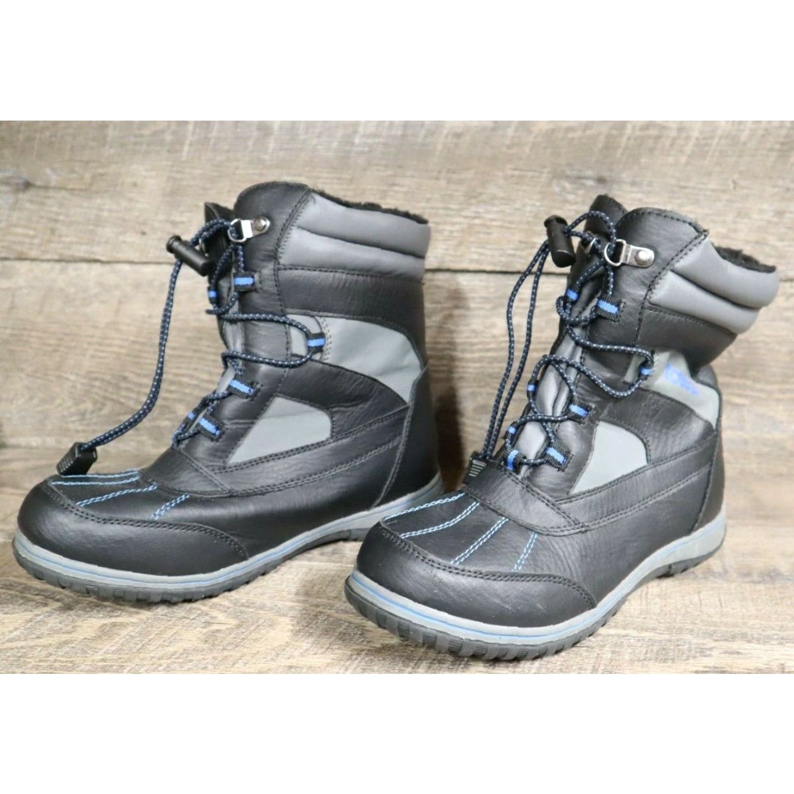Vintage Totes Winter Waterproof Insulated Boots Men’s 6 Faux Fur-Lined Black Snow Boot Mens 6 Boots Winter Black Totes Indoor Outdoor Size US 6 / EU 39 - 2 Thumbnail