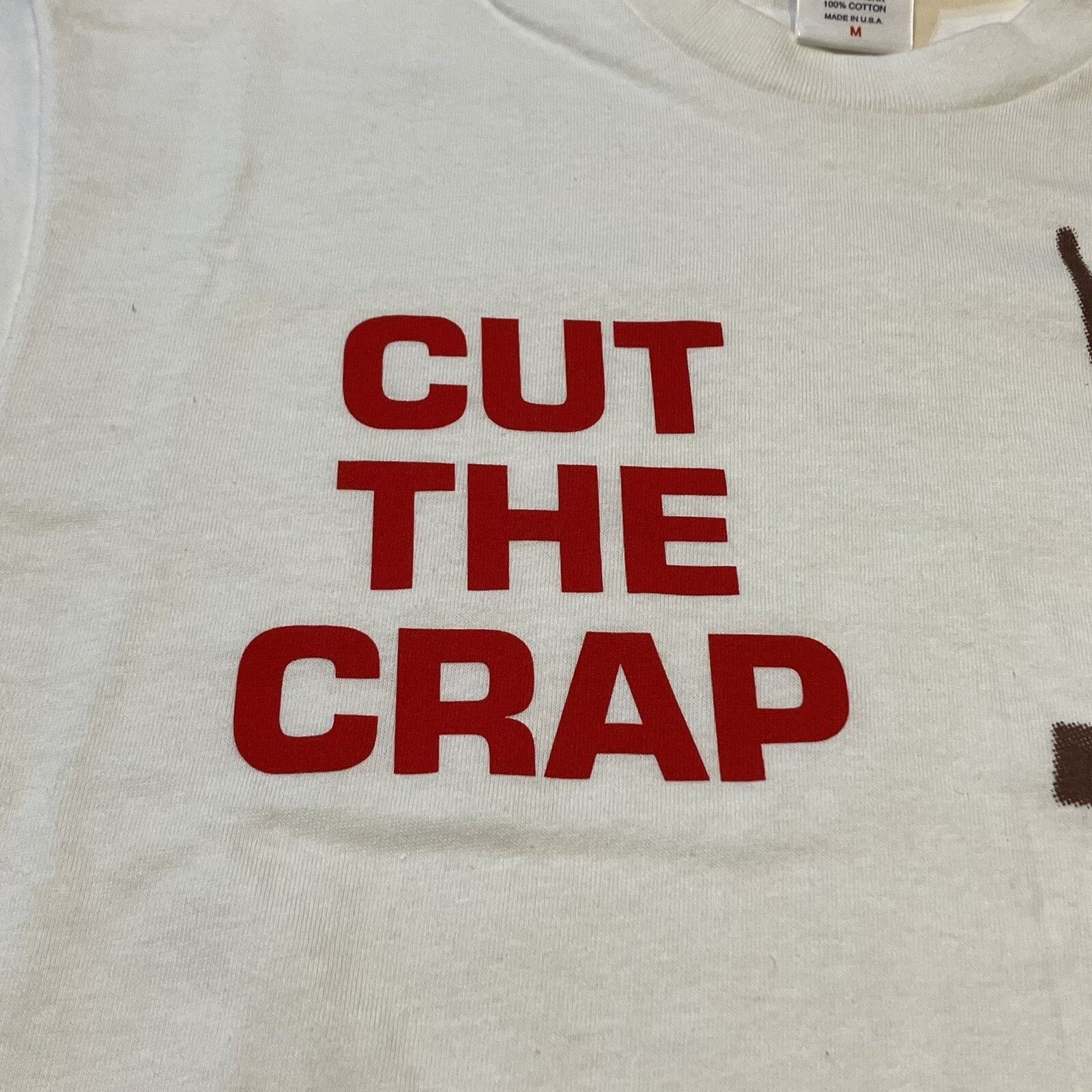 Supreme Supreme Vintage T Shirt White Cut the Crap Mens Box Logo Size US M / EU 48-50 / 2 - 3 Thumbnail