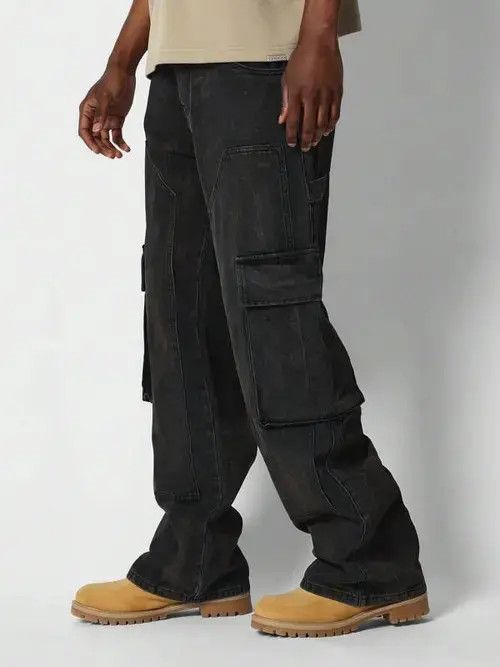 Jean High street design spider web denim straight trousers Size US 30 / EU 46 - 5 Thumbnail