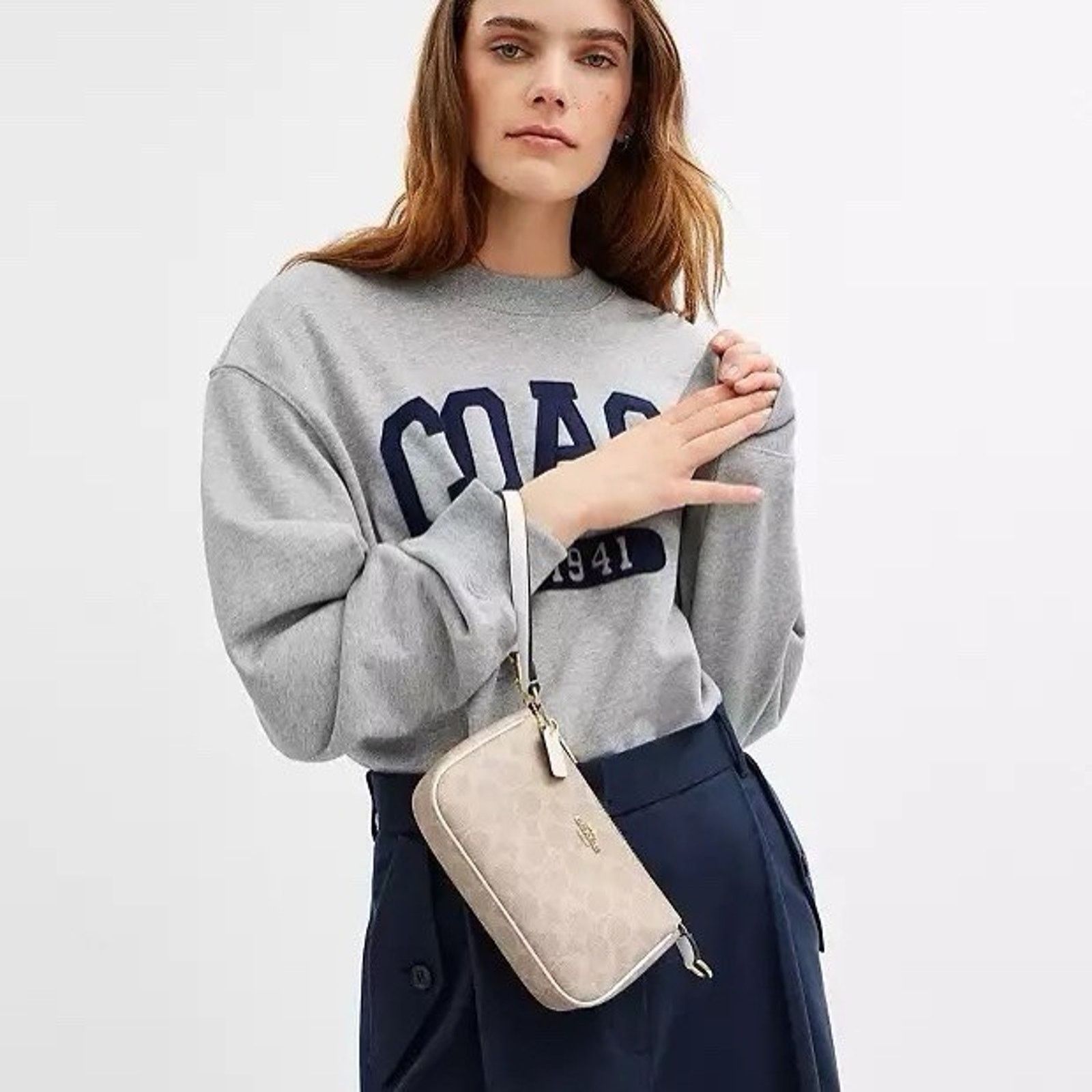 Coach NWT Coach Nolita 19 Signature Canvas CW426, Gold/Sand/Chalk Size ONE SIZE - 7 Thumbnail