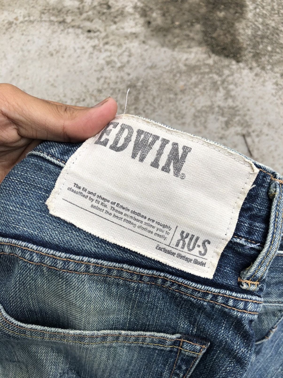 Japanese Brand EDWIN XVS DISTRESSED DENIM Size US 31 - 4 Thumbnail