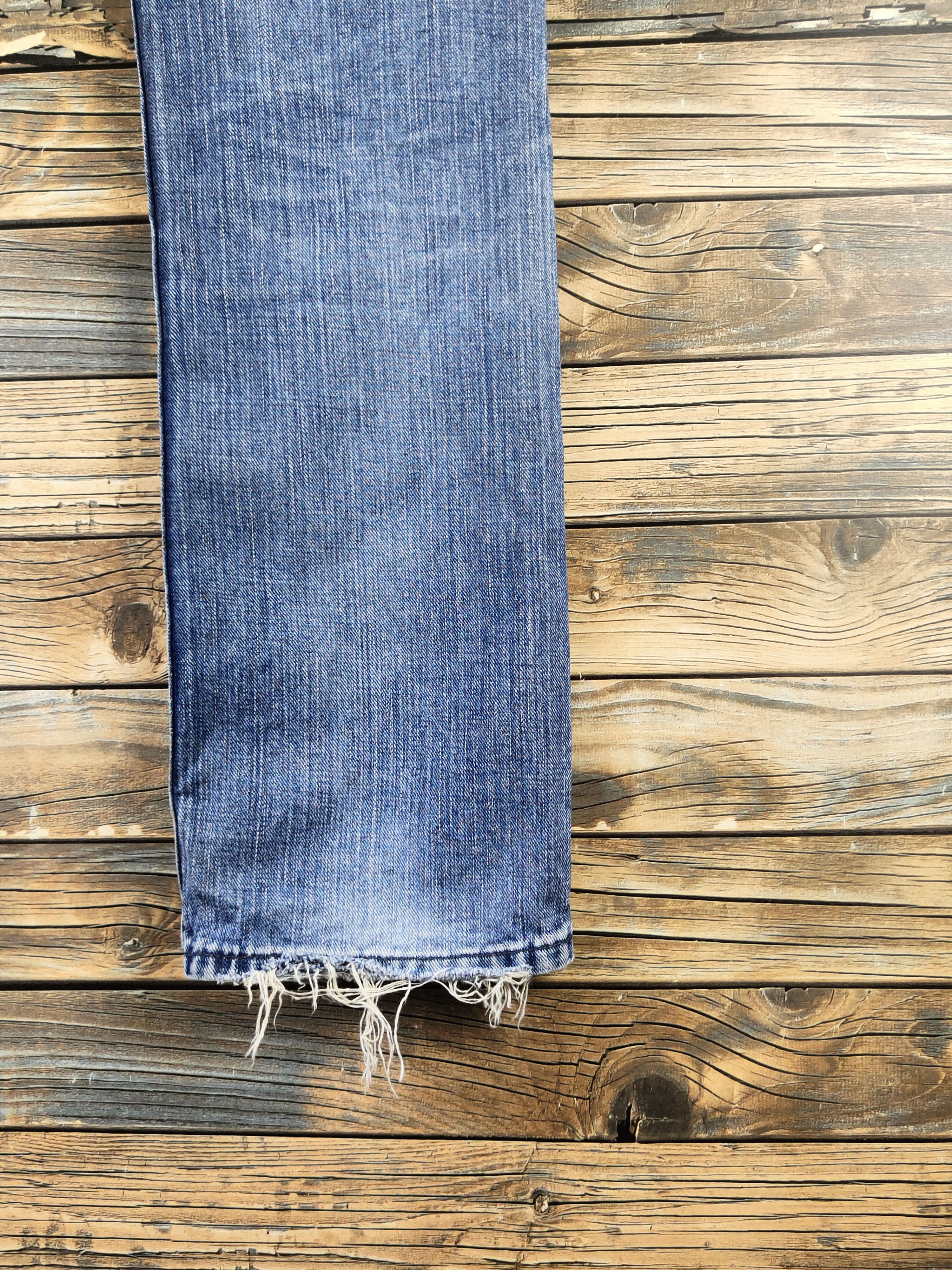 TMT d TMT Blue Distressed Ripped denim Jeans #S2911 Size 33" - 11 Thumbnail