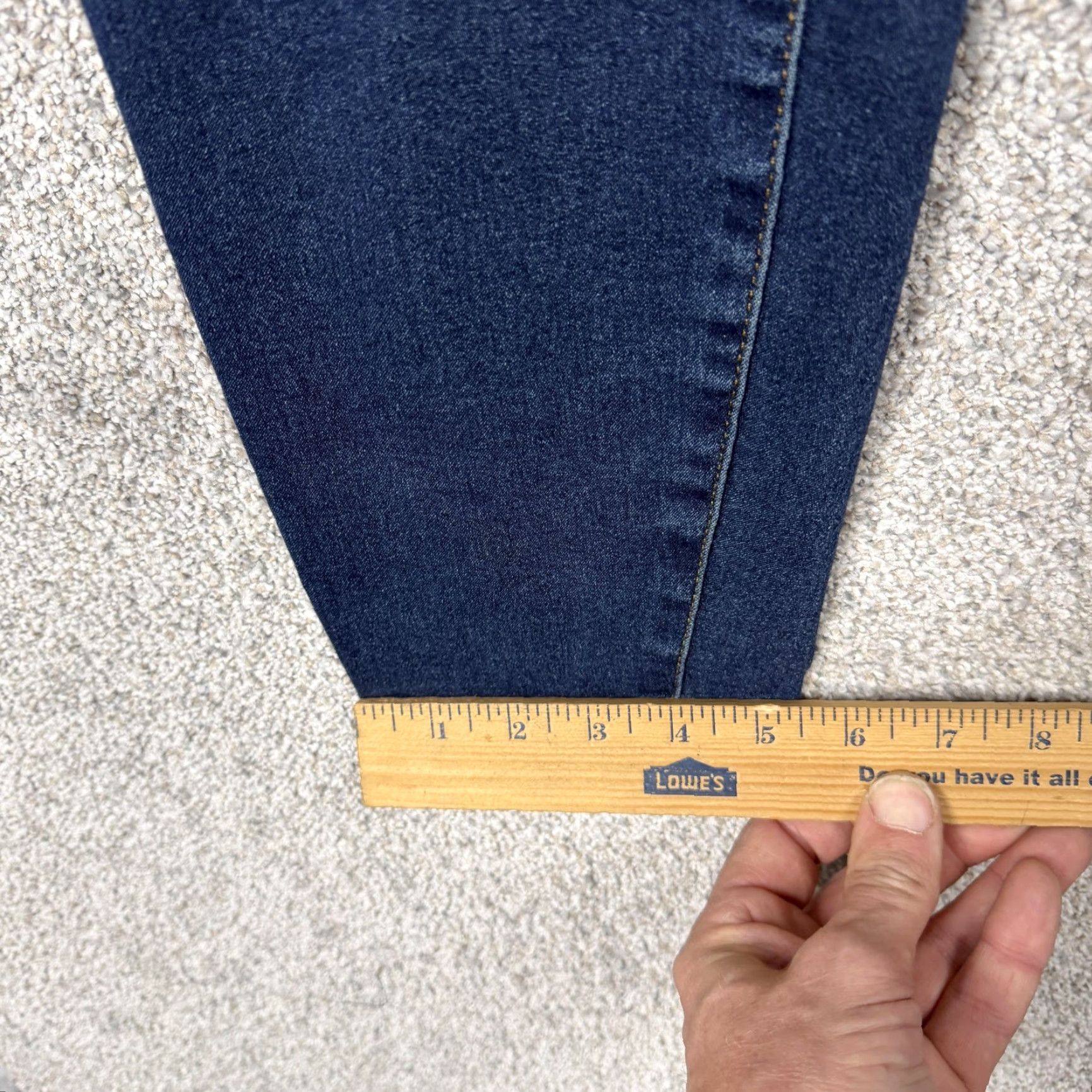 Vintage Tahari Jeans Womens 14/32 Blue Skinny Stretch Denim High Rise Regular 5-Pocket Pockets Denim Blue Size 36" / US 14 / IT 50 - 3 Thumbnail