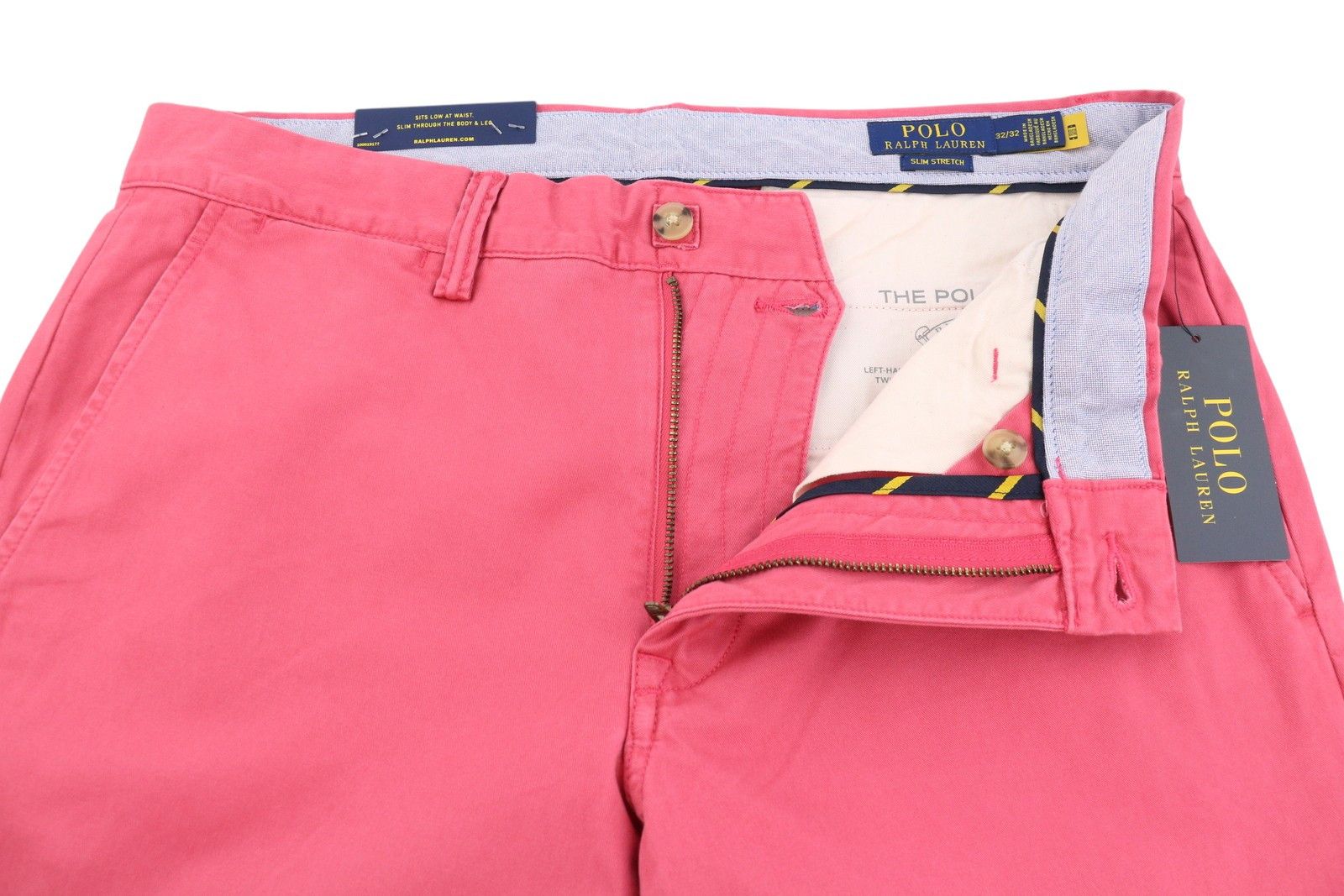 Ralph Lauren W32/L32 Pink Slim Stretch Chino Trousers 87043 Size US 32 / EU 48 - 4 Thumbnail