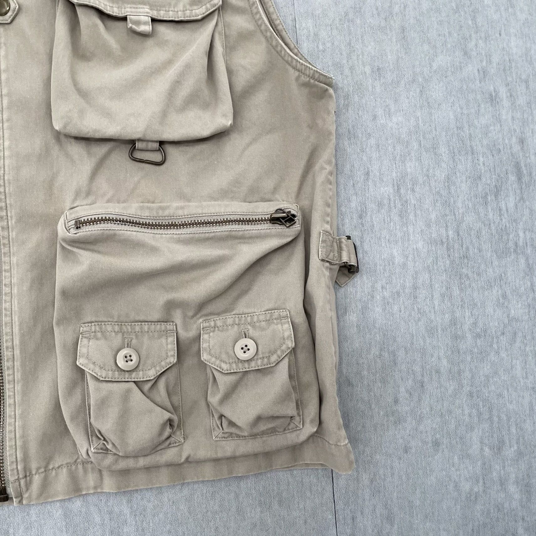 Tommy Hilfiger VINTAGE Tommy Hilfiger Utility Vest Adult Large Men Outdoors Hiking Hunting Fishing Beanie 90s Canvas Zipper Size US L / EU 52-54 / 3 - 4 Thumbnail