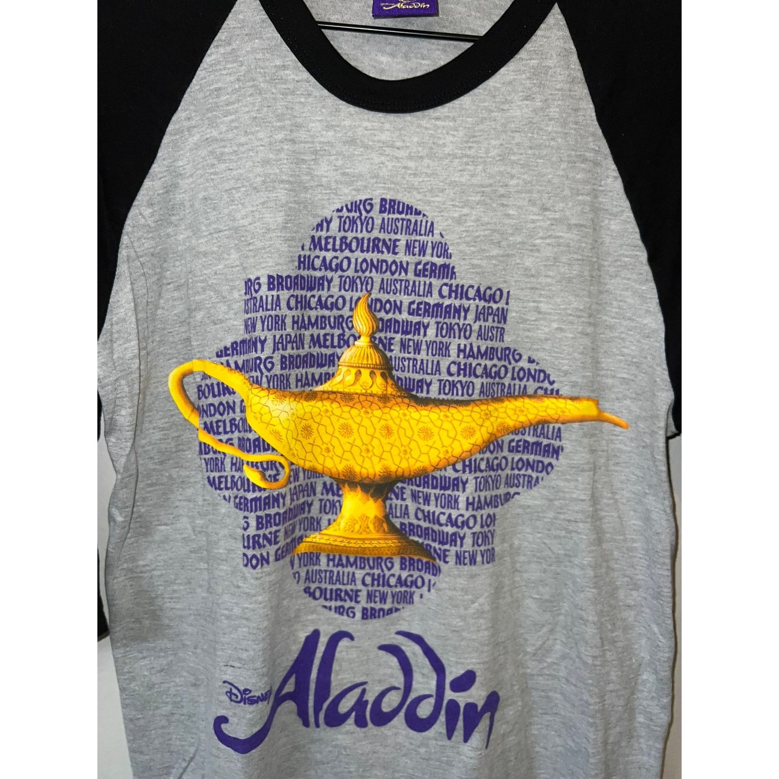 Disney Disney Aladdin Shirt Long Mid Sleeve Movie Play Raglan Tee M Size US M / EU 48-50 / 2 - 4 Thumbnail