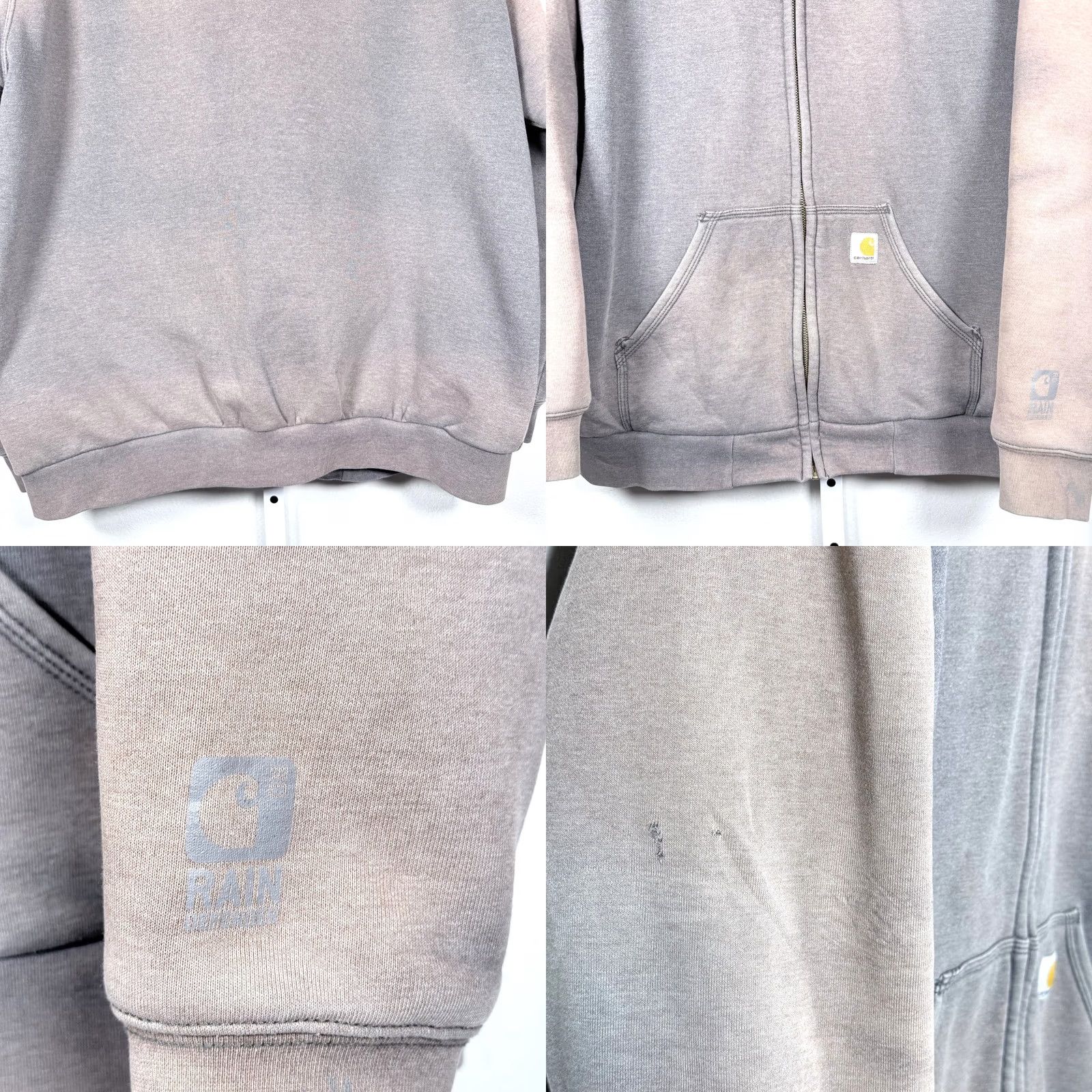 Carhartt Carhartt Sweatshirt Mens Hoodie Gray XL Rain Defender Rutland Thermal-Lined Hooded Zip-Front Sweatshirt - XL Size US XL / EU 56 / 4 - 8 Thumbnail