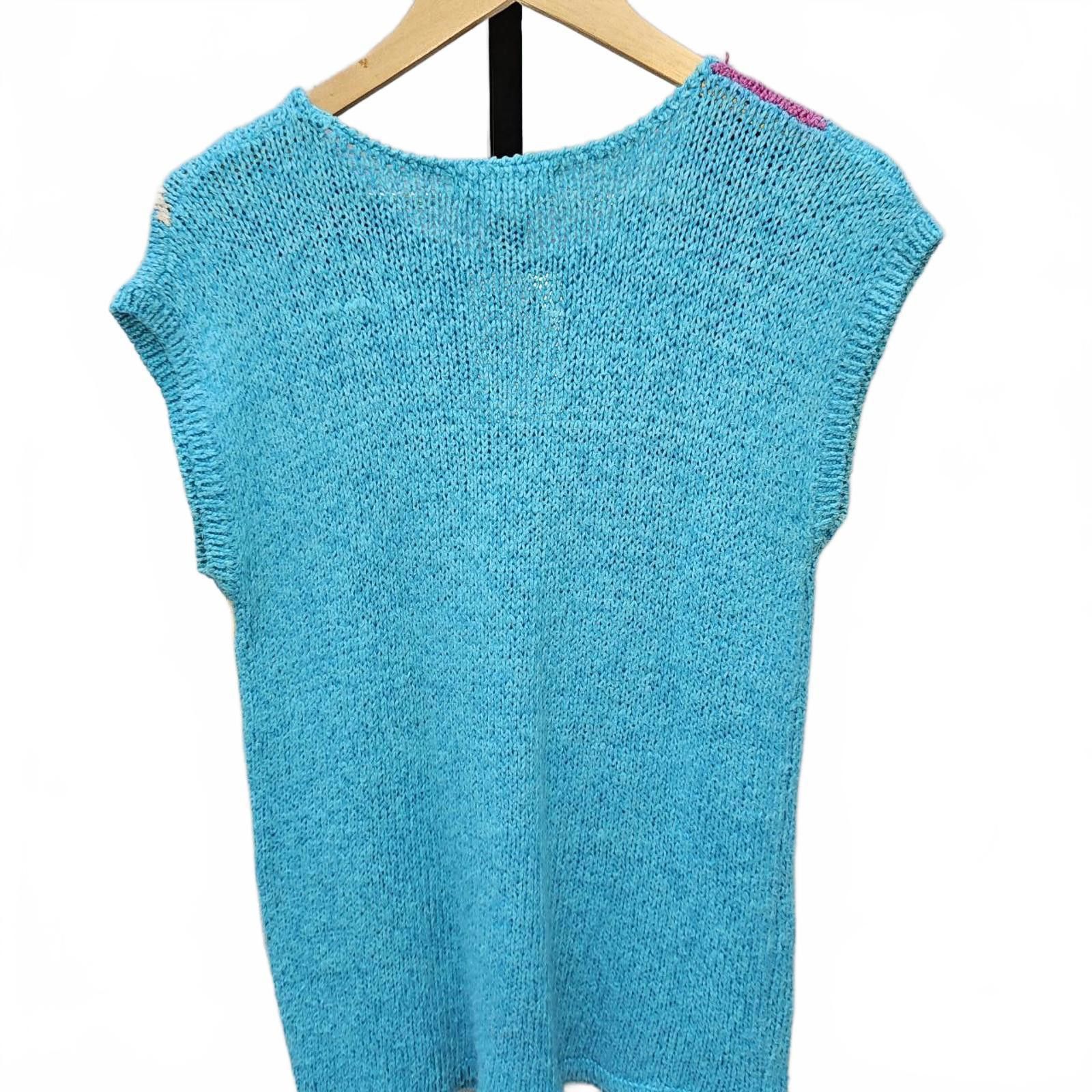 Designer Yves Saint Laurent Paris Vintage Vibrant Floral Knit Sweater Size ONE SIZE - 6 Thumbnail