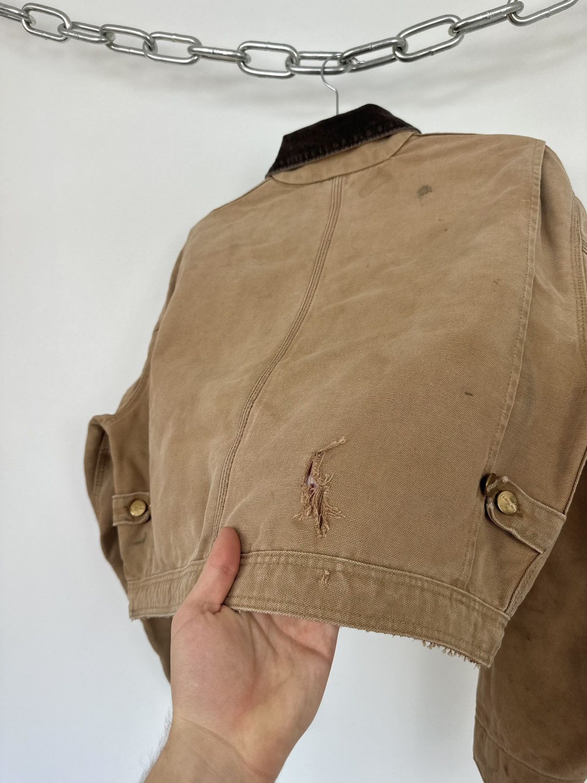 Carhartt Vintage 80s Carhartt USA Cropped Boxy Distressed Rare Jacket Size US S / EU 44-46 / 1 - 14 Thumbnail